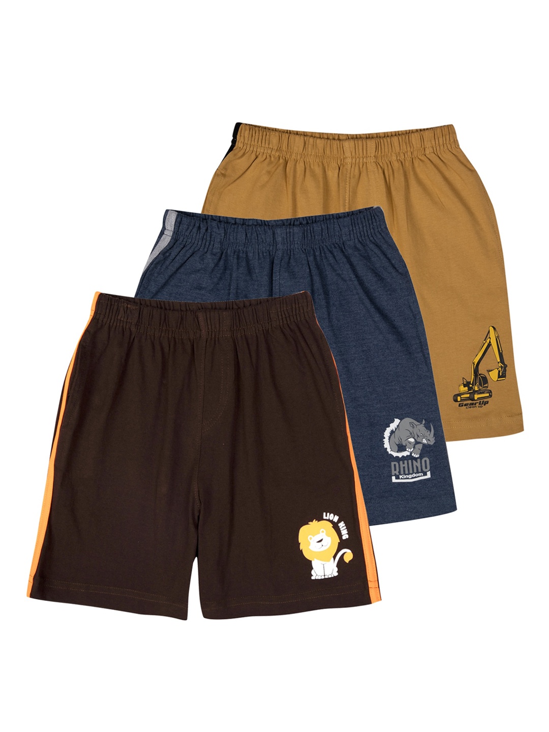 

LI'L CUPID Boys Mustard Set of 3 Shorts