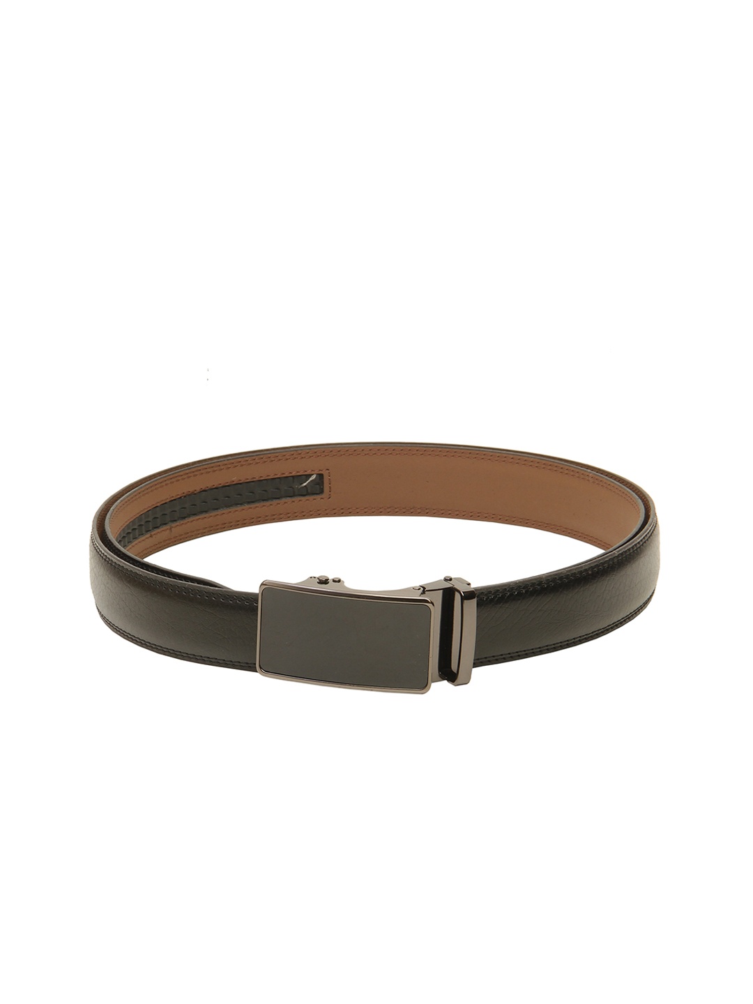 

Calvadoss Men Black Textured PU Belt