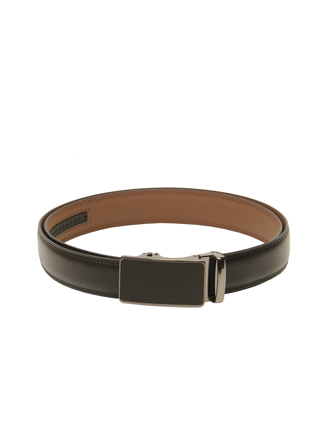 

Calvadoss Men Black Textured PU Belt