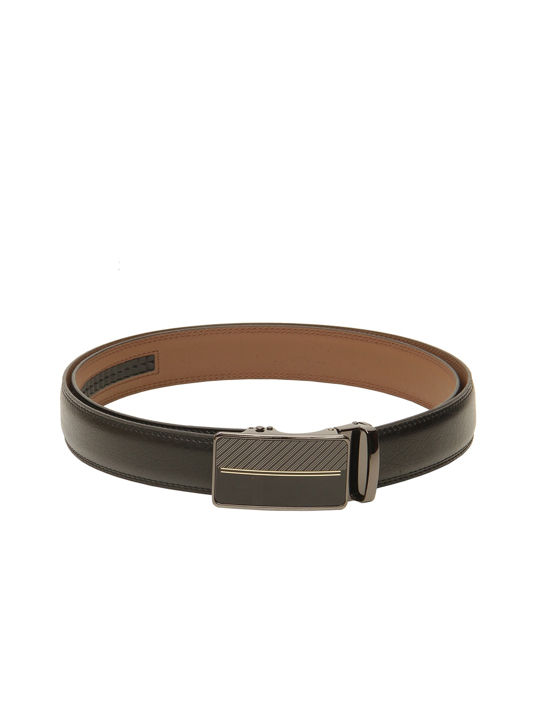 

Calvadoss Men Brown Solid PU Belt