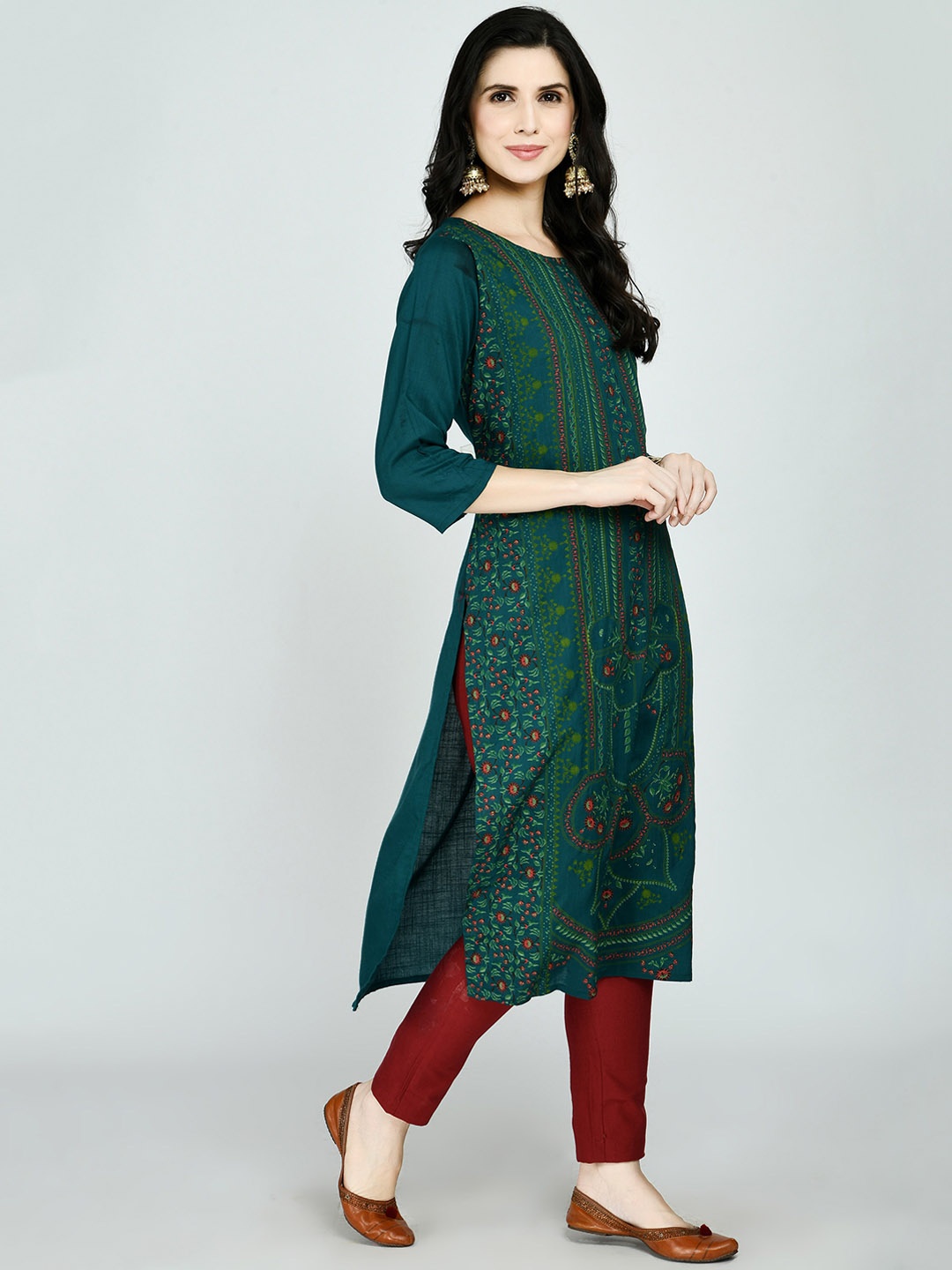 

MAFE Women Sea Green Kurta