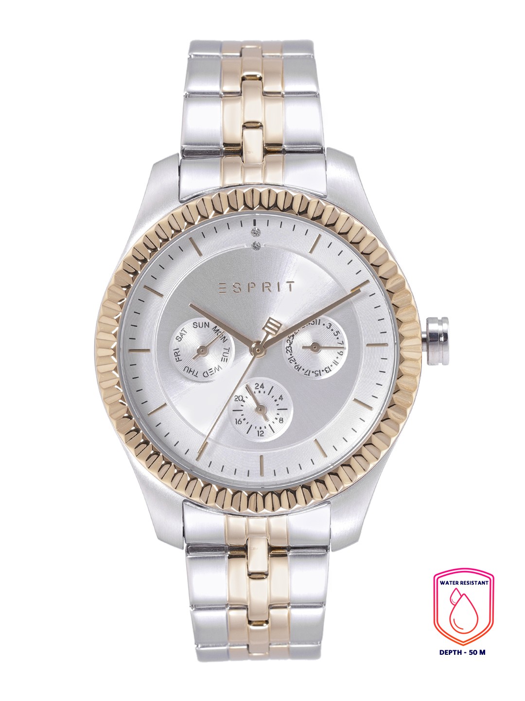 

ESPRIT Women Silver-Toned Dial & Multicoloured Bracelet Style Analogue Watch ES1L202M0105