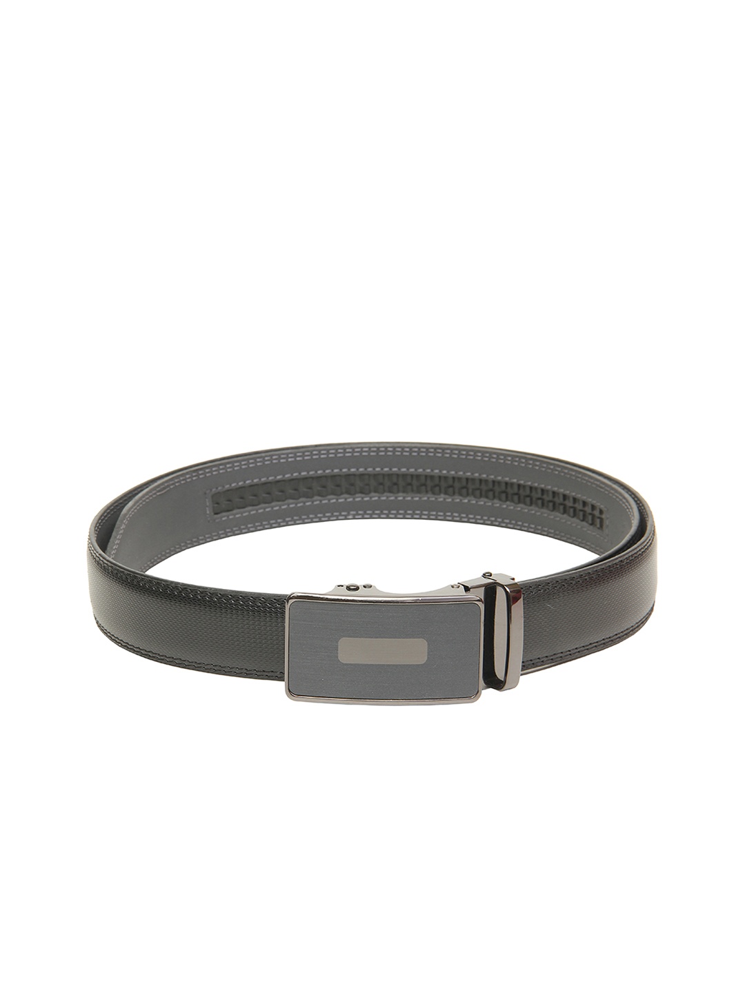 

Calvadoss Men Black Textured PU Belt