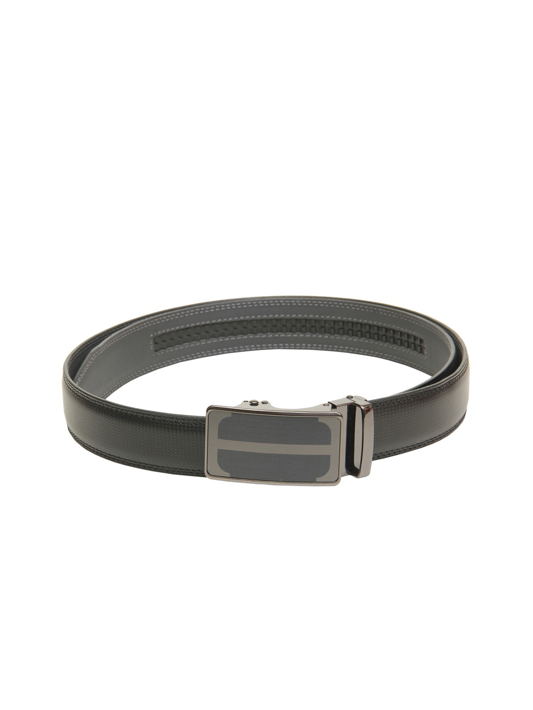 

Calvadoss Men Black Textured Autoratch Belt