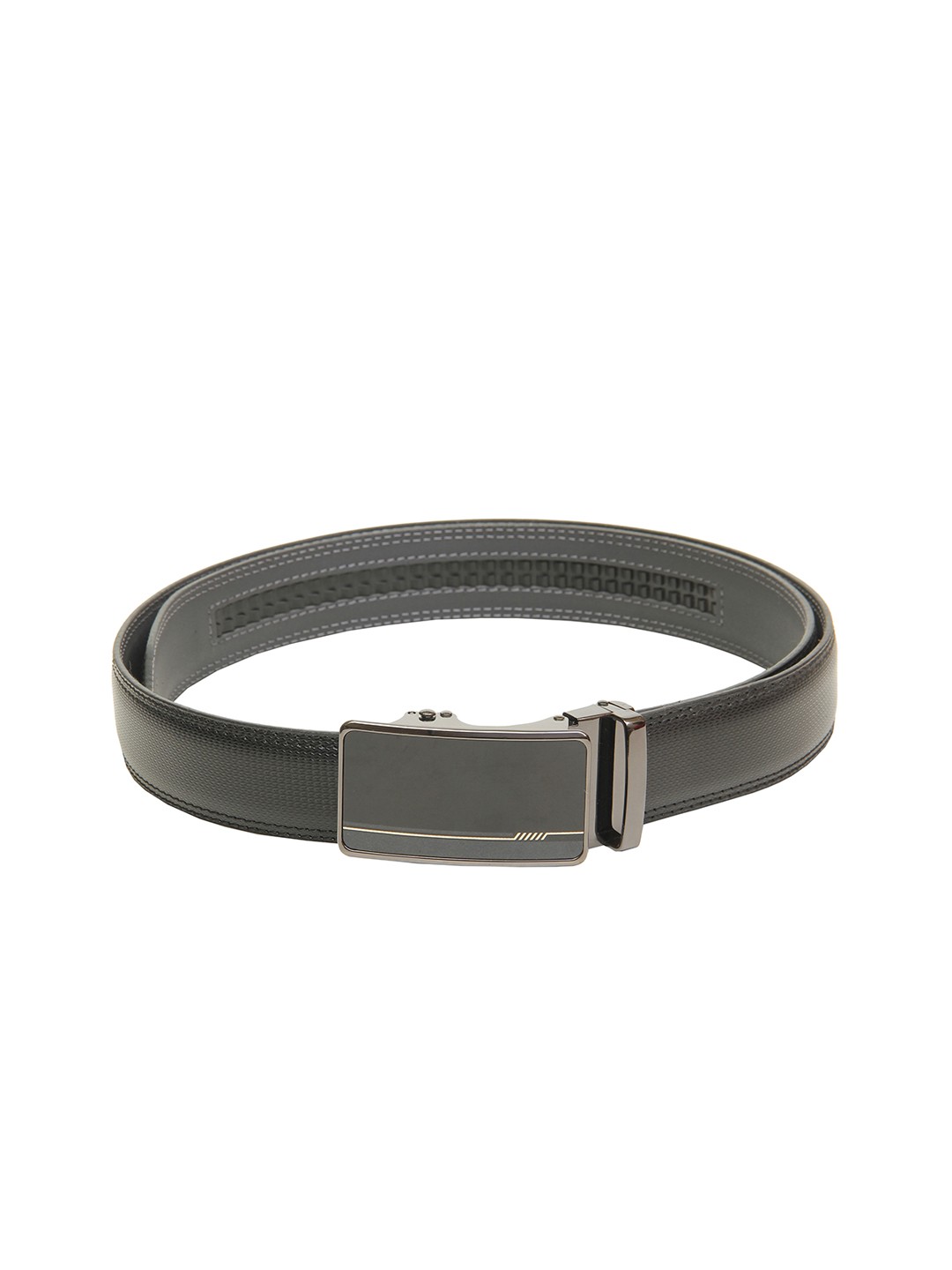 

Calvadoss Men Black Textured PU Belt