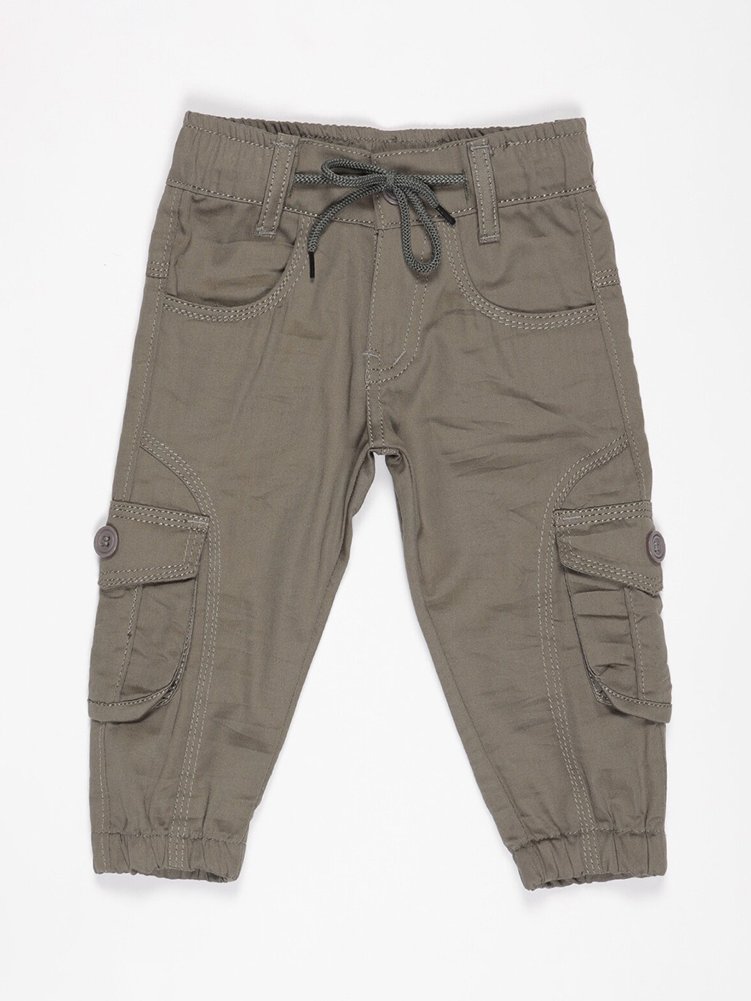 

V2 Value & Variety Boys Green Solid Chinos Trousers