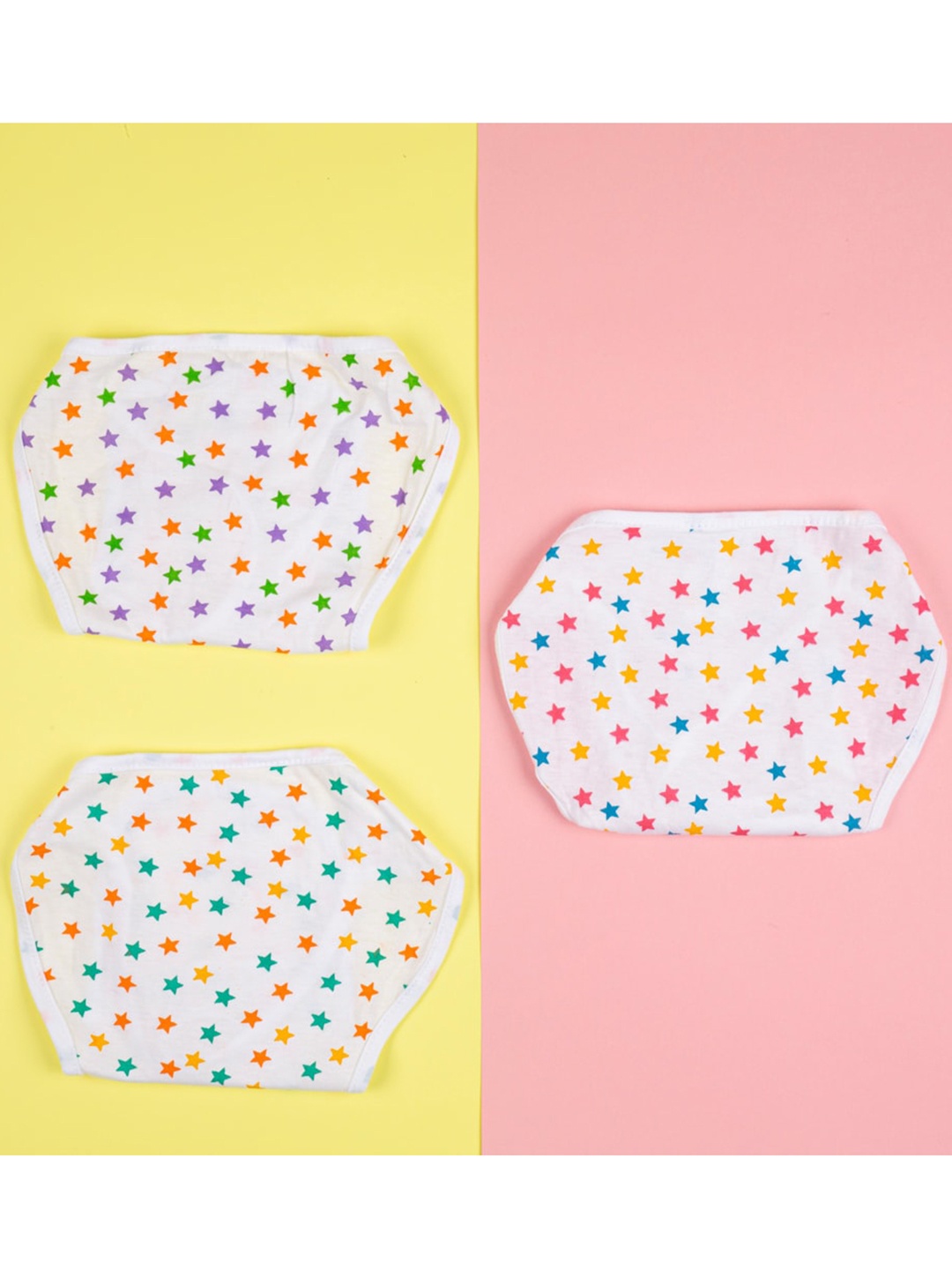 

Baby Moo Kids Pack of 3 White Stars Printed Langot
