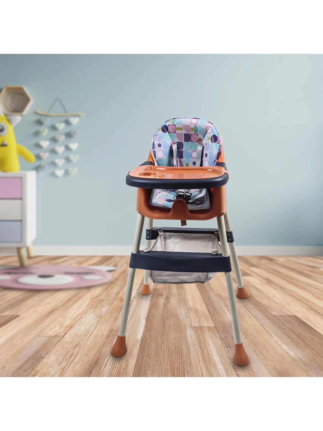 

Baby Moo Kids Orange 3 In 1 Adjustable Feeding Booster High Chair