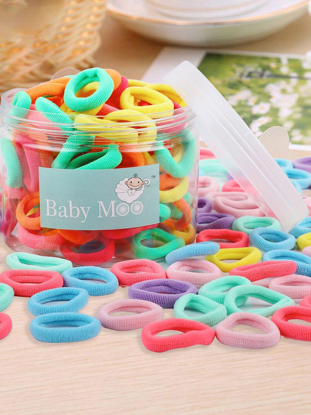 

Baby Moo Girls Orange & Green Ponytail Holders