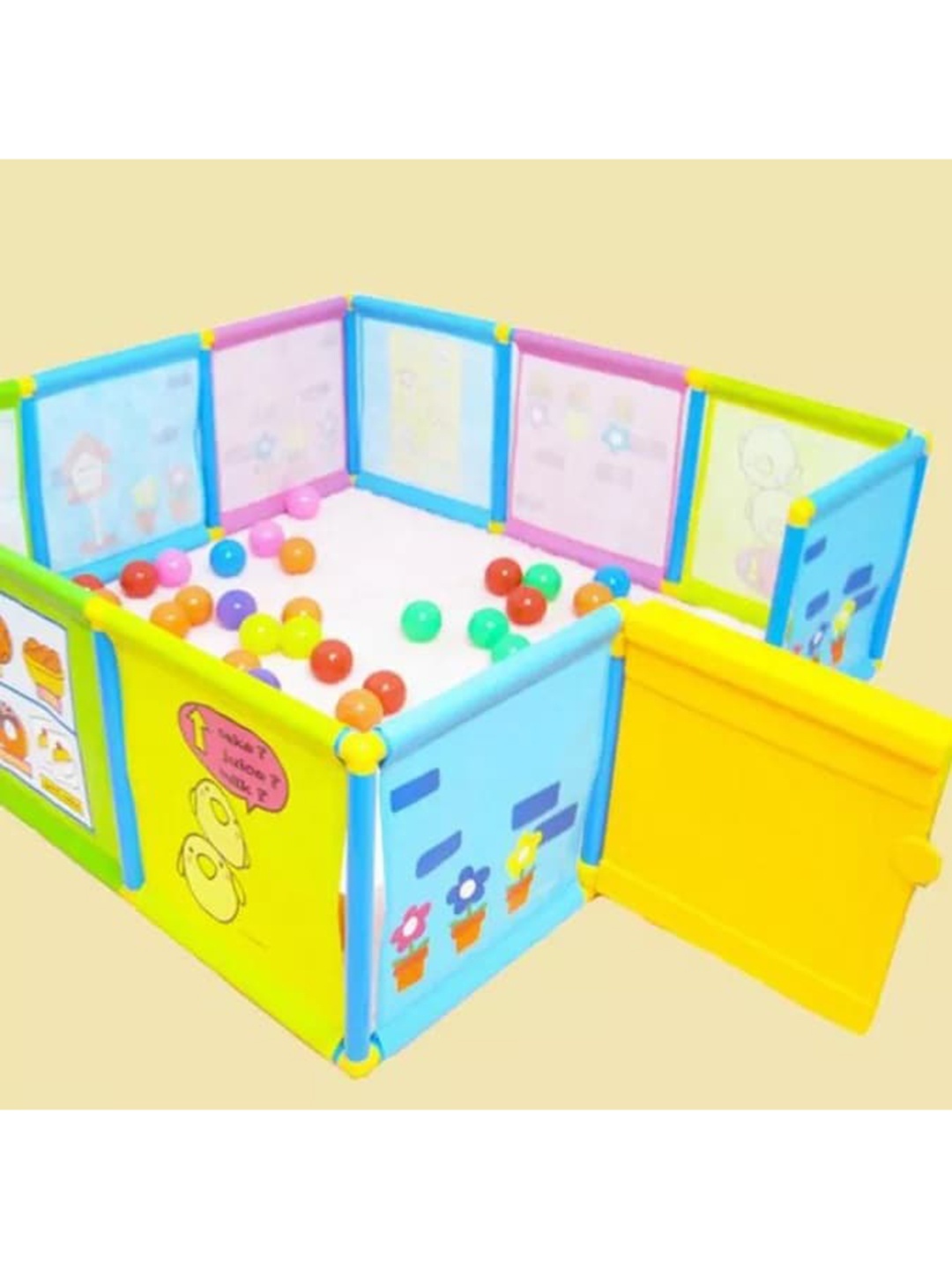 

Baby Moo Yellow Creative Play House for Kids Play Pen Activity
