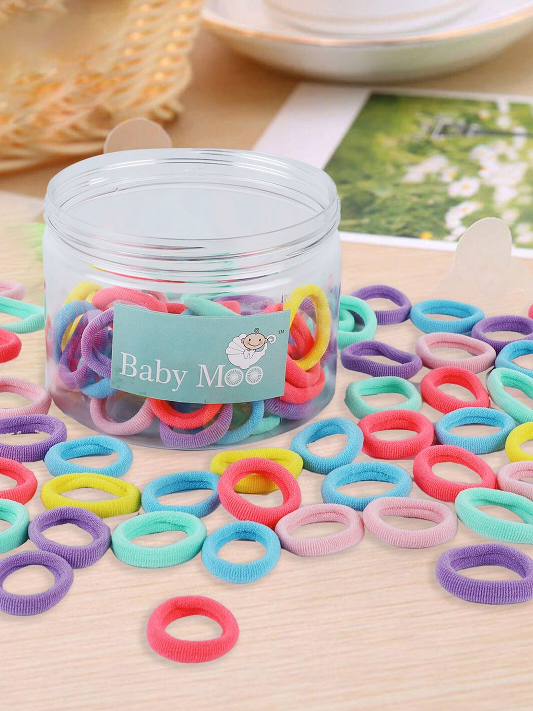 

Baby Moo Girls Purple & Pink Ponytail Holders