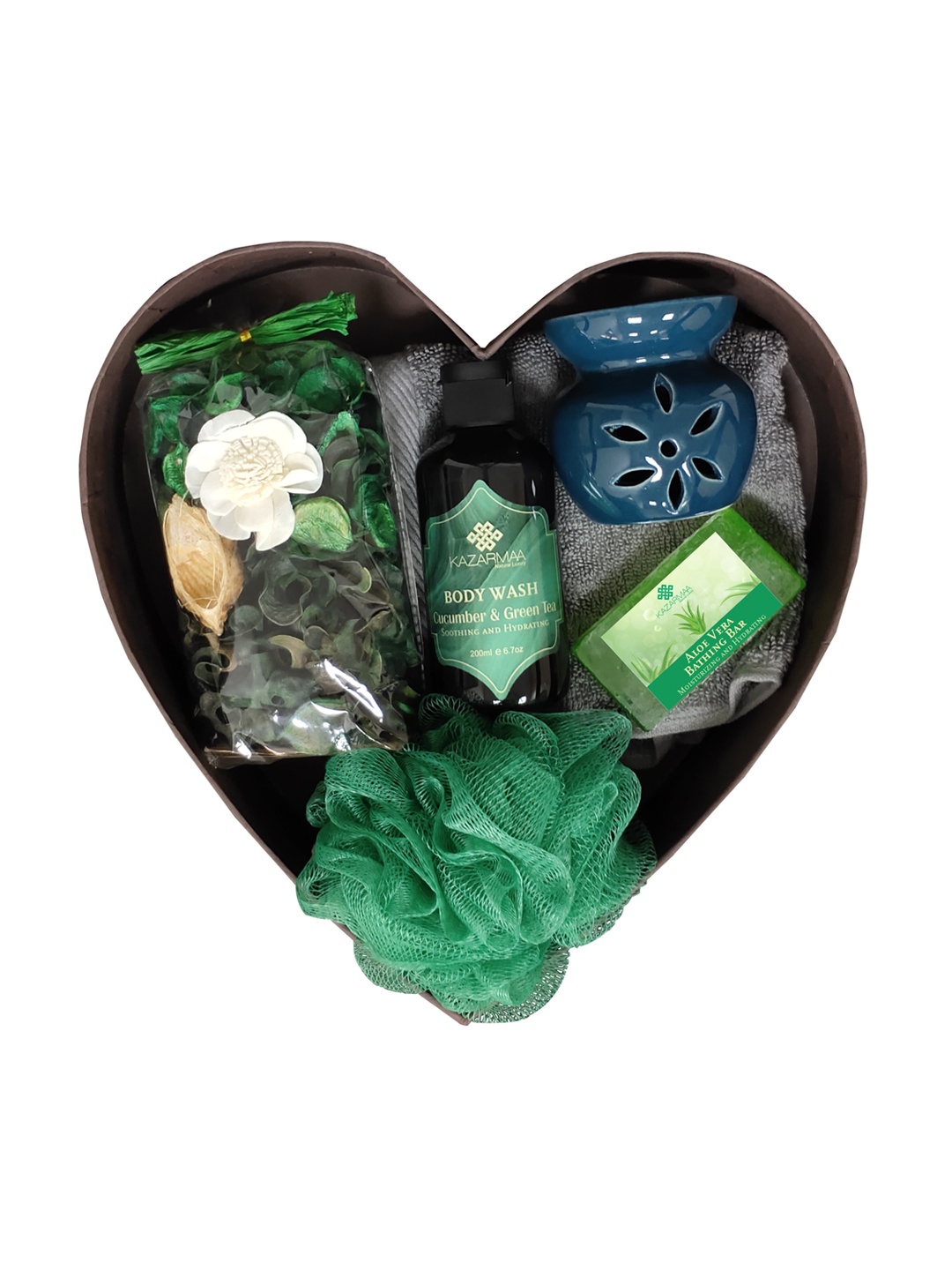 

KAZARMAA Happy Vibes Luxury Bath & Body Aroma Gift Set, Green