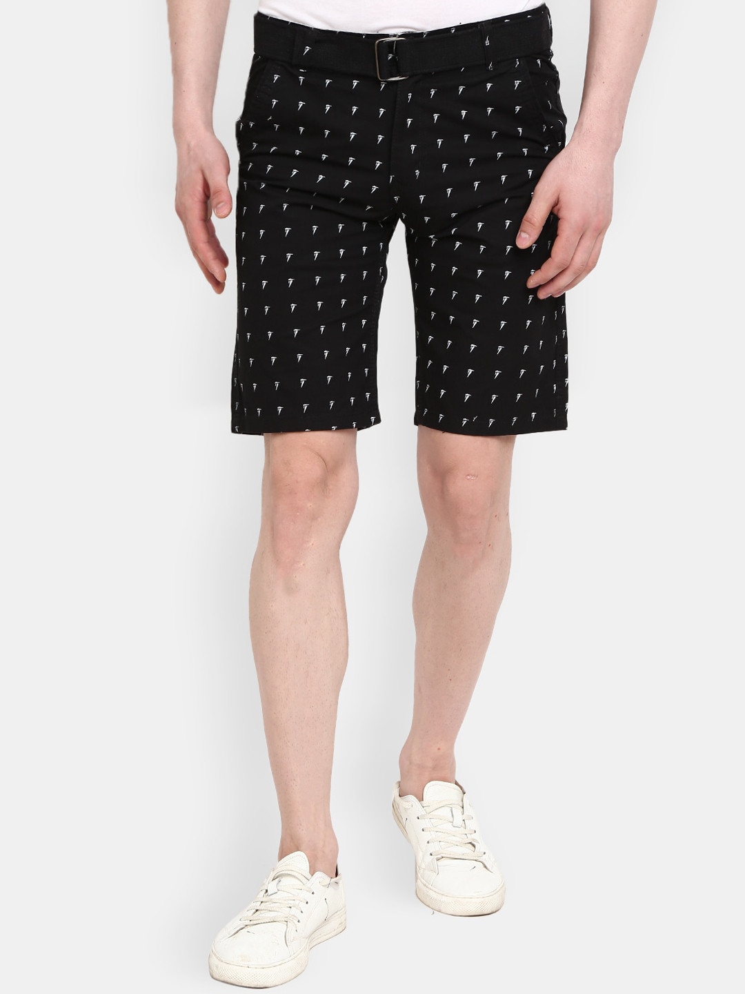 

V-Mart Men Black Printed Shorts