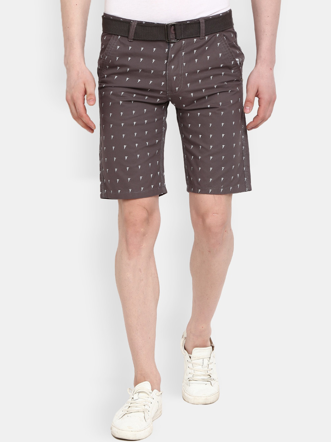 

V-Mart Men Grey Printed Shorts