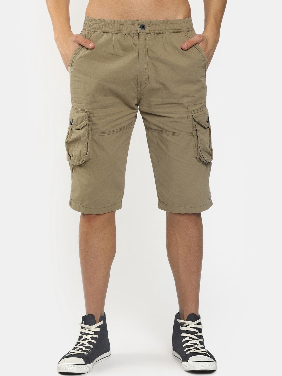 

V-Mart Men Beige Cargo Shorts