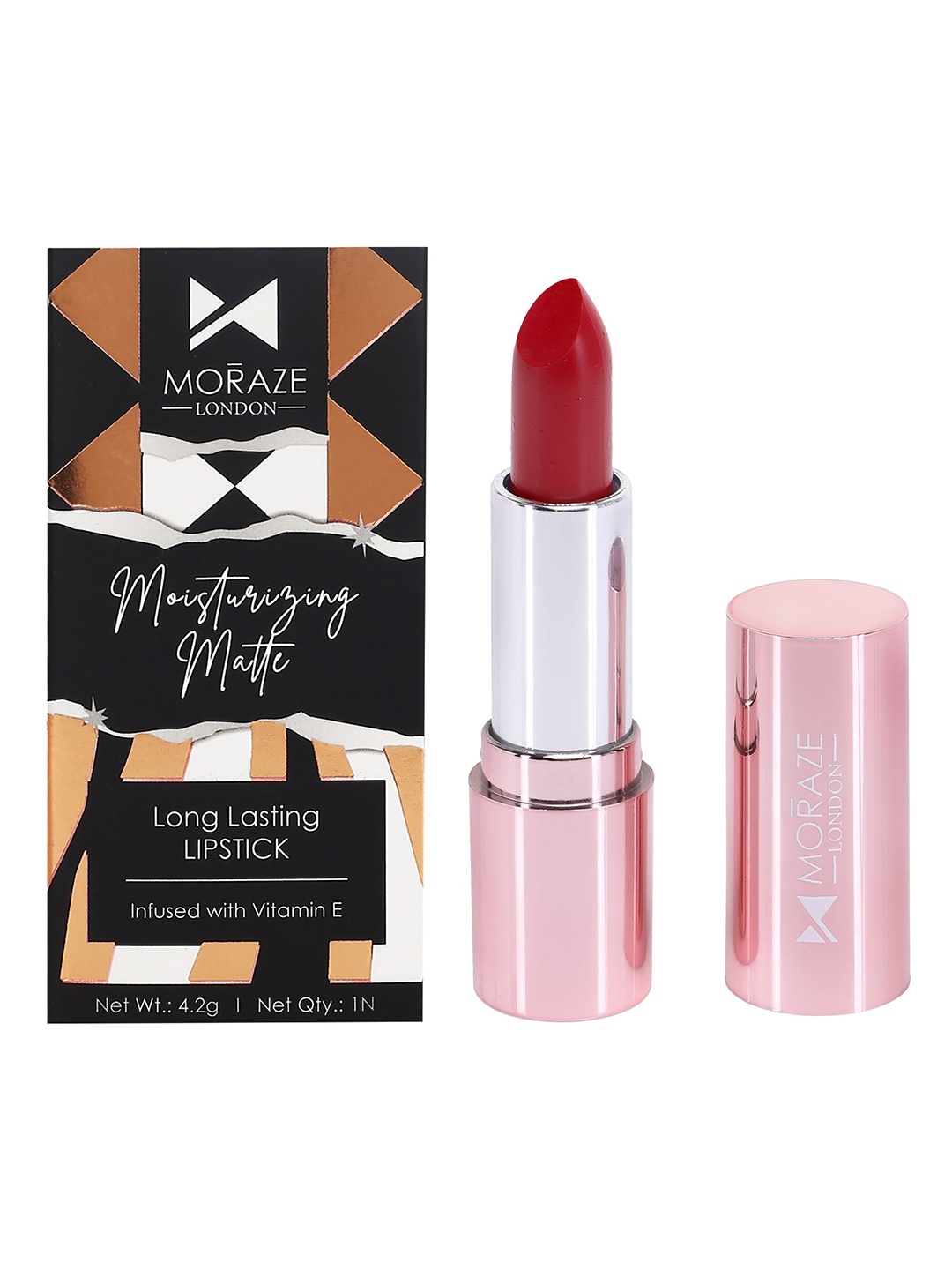 

Moraze Moisturizing Matte Lipstick - queen power 4.2 gm, Red