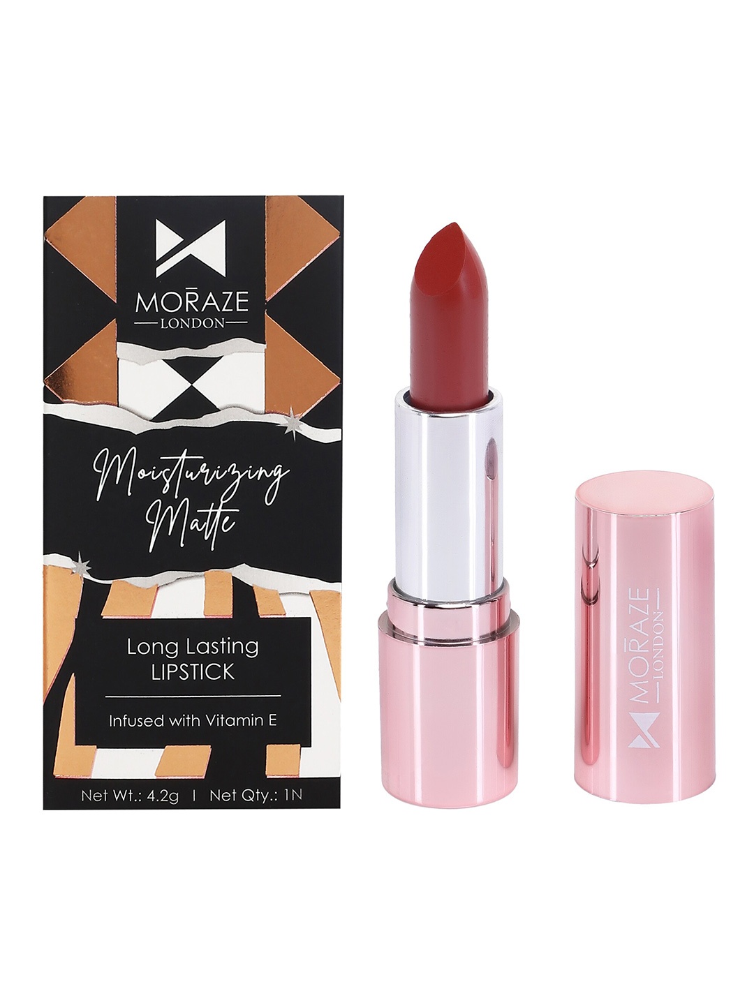 

Moraze Moisturizing Matte Vegan Long-Lasting Lipstick with Vitamin E 4.2g - Goddess Today, Brown