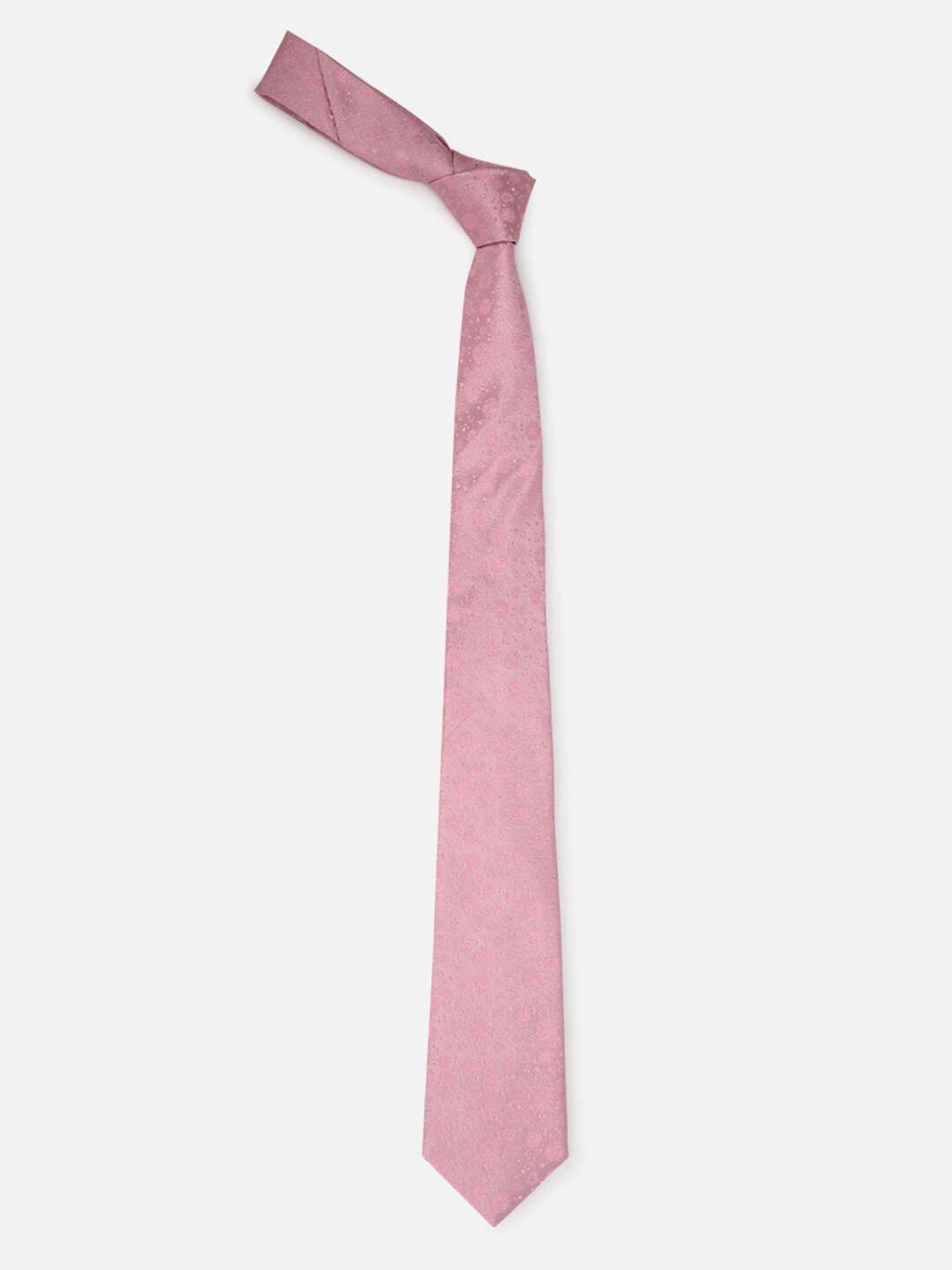 

Peter England Men Pink Woven Design Broad Tie