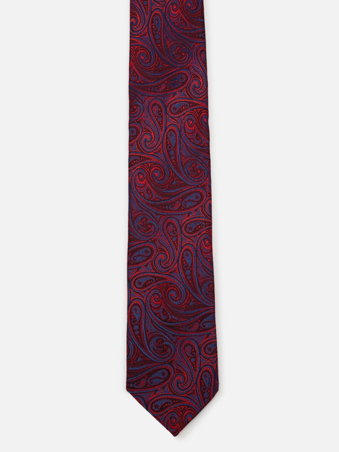 

Van Heusen Men Maroon & Blue Printed Broad Tie