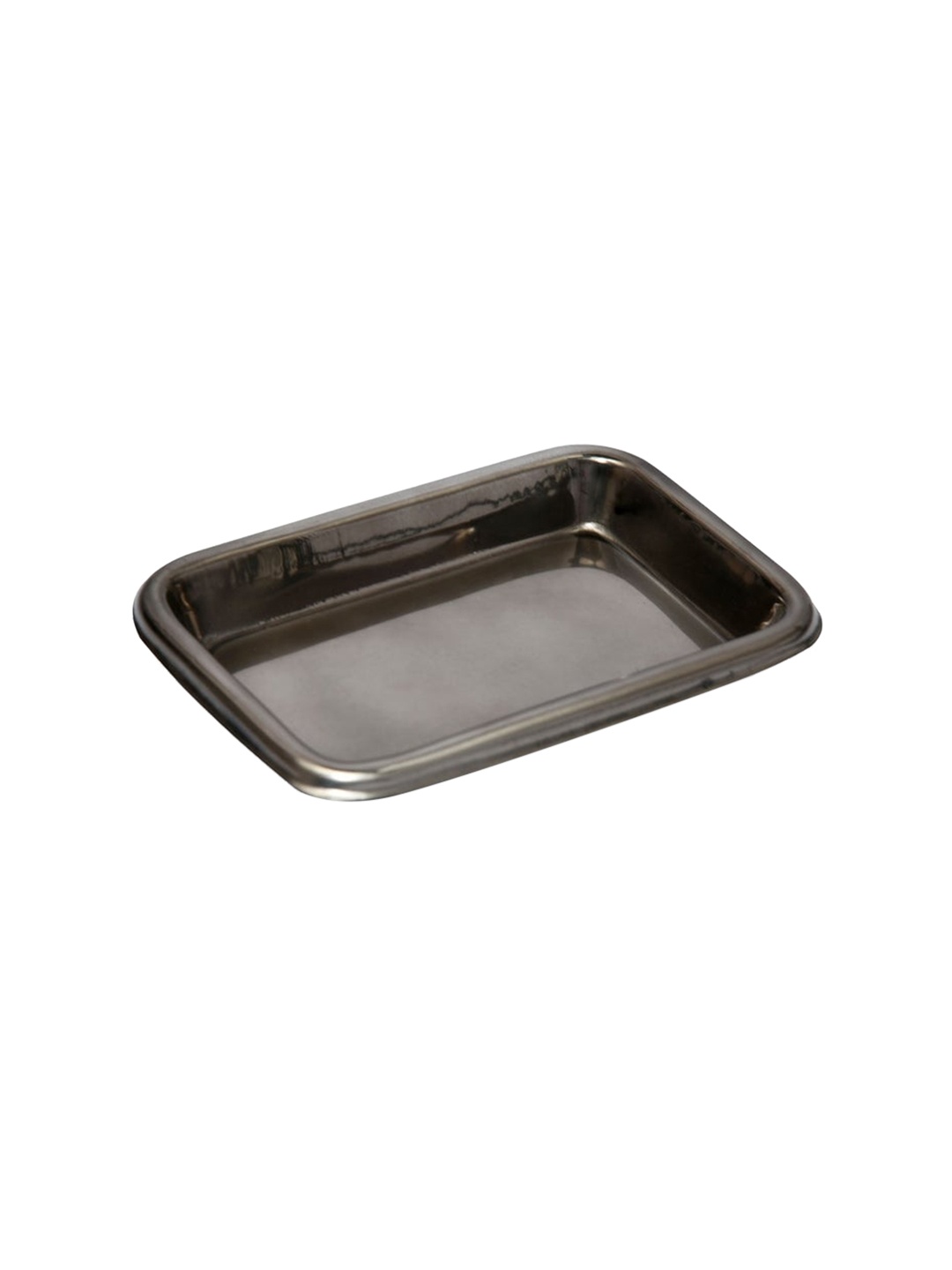 

Athome by Nilkamal Black Solid Hammered Metal Soap Dish