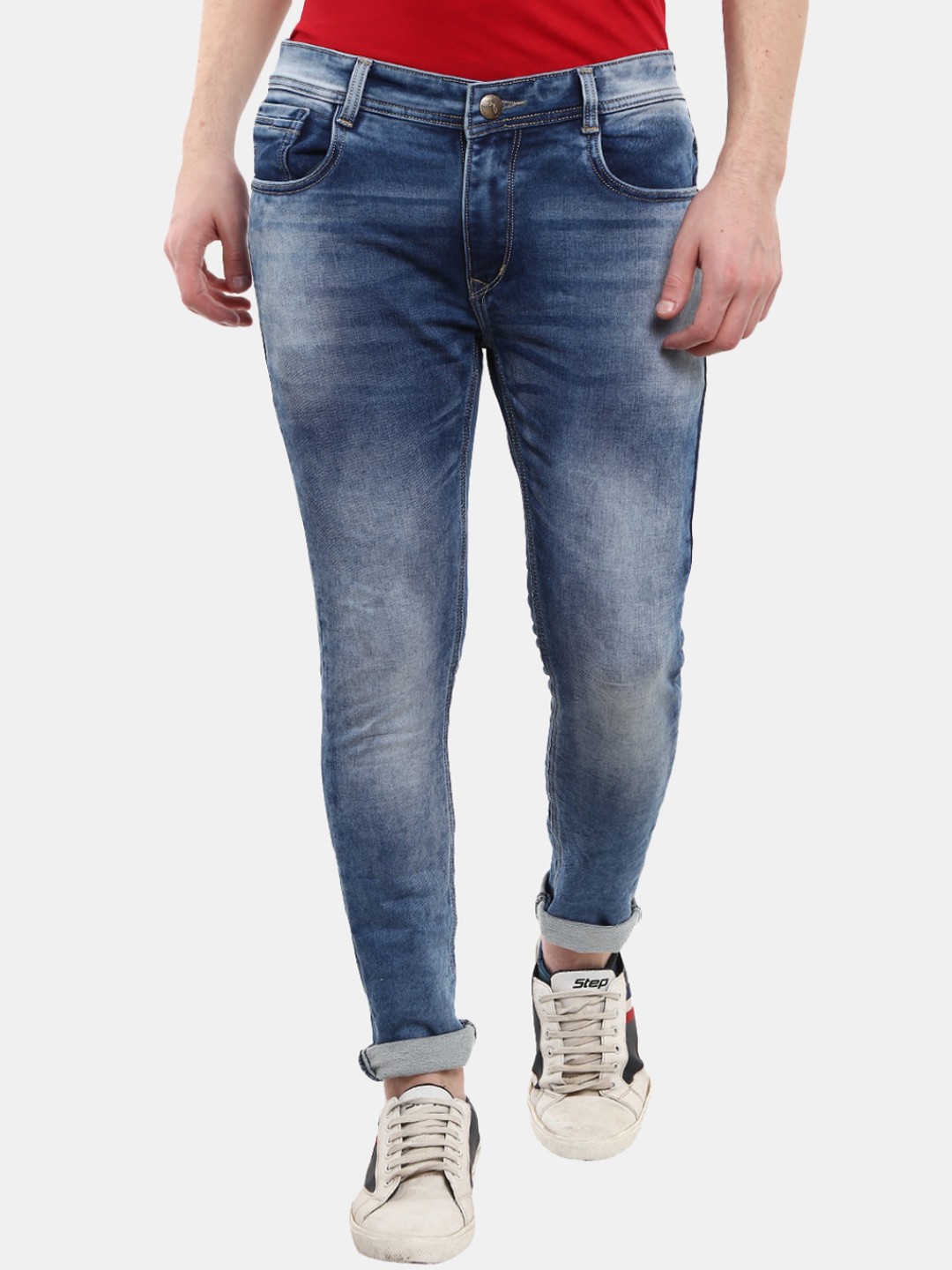 

V-Mart Men Blue Classic Slim Fit Heavy Fade Jeans