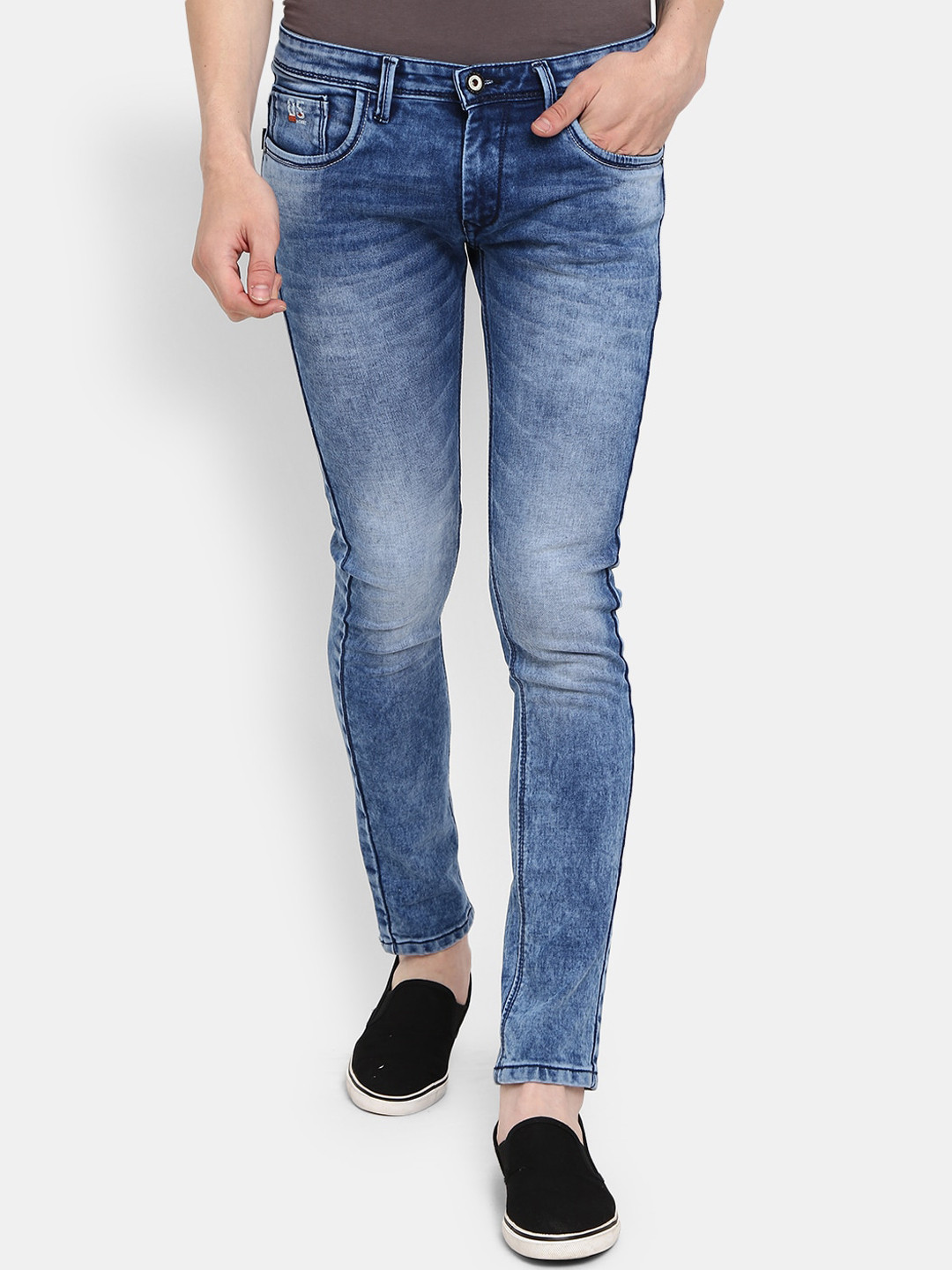 

V-Mart Men Blue Classic Slim Fit Heavy Fade Jeans