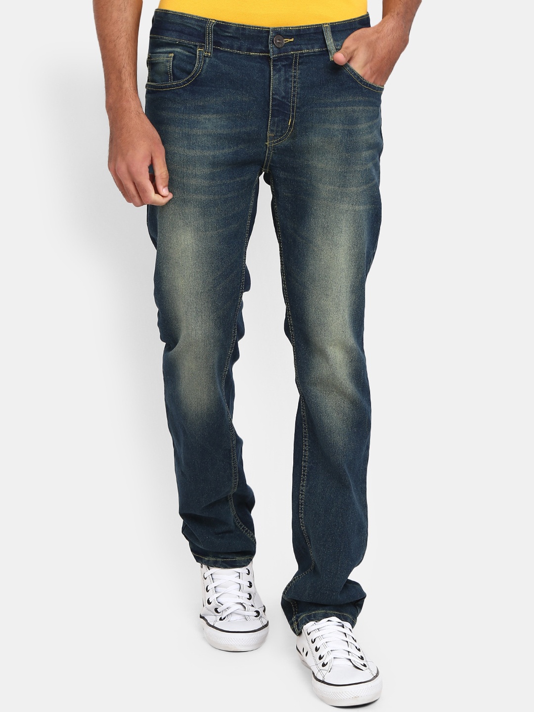 

V-Mart Men Blue Classic Slim Fit Heavy Fade Jeans