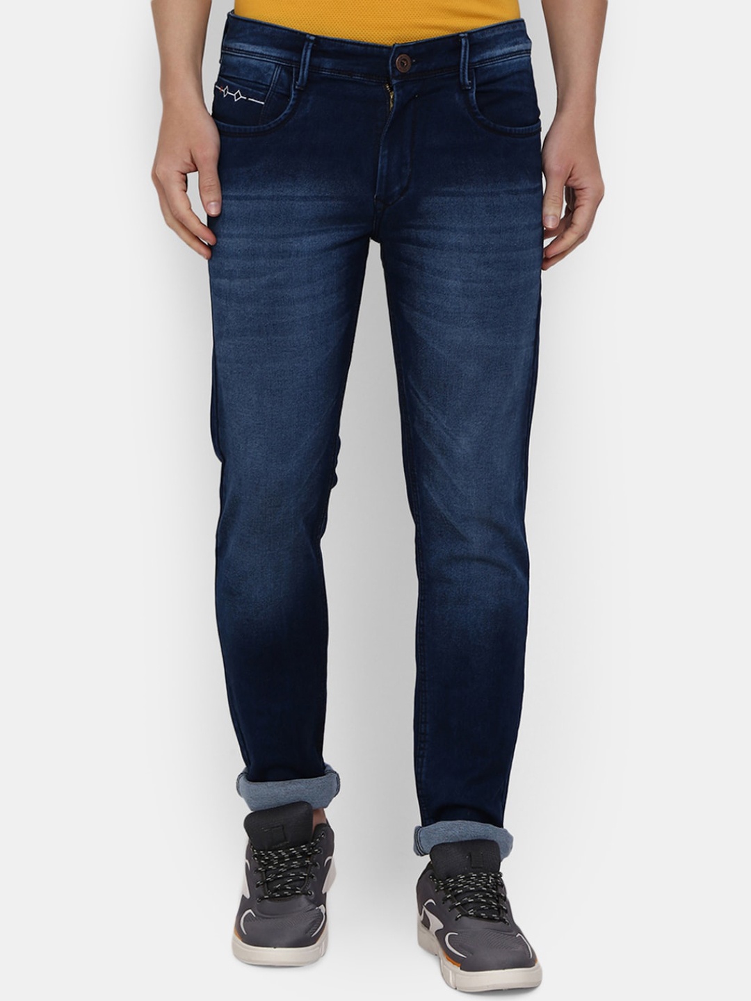 

V-Mart Men Blue Classic Slim Fit Heavy Fade Jeans