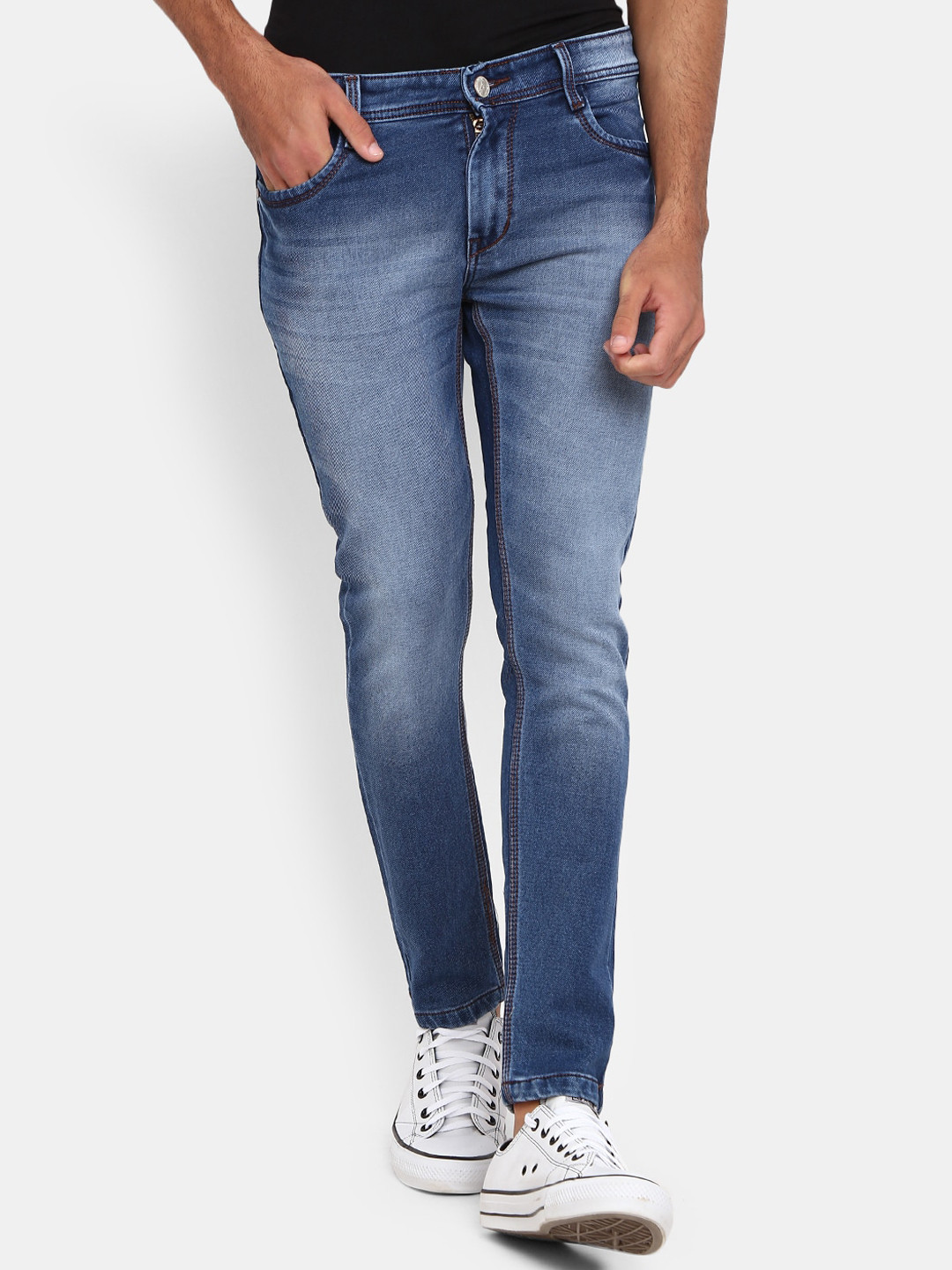 

V-Mart Men Blue Classic Slim Fit Heavy Fade Jeans