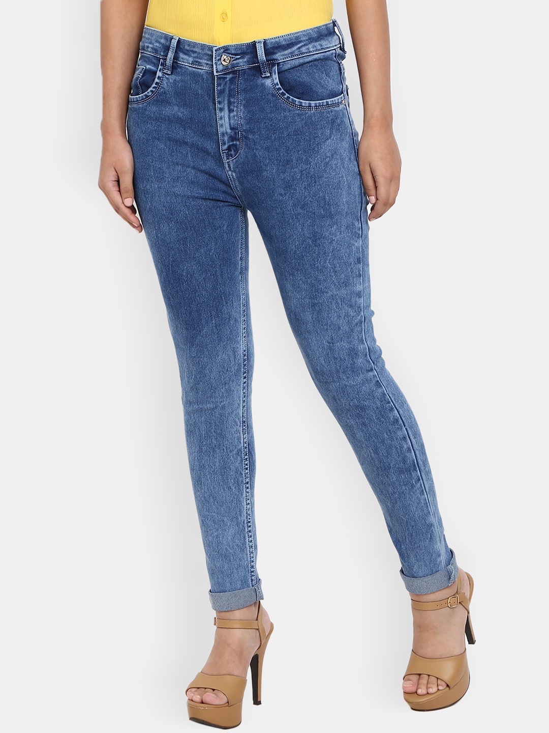 

V-Mart Women Blue Classic Heavy Fade Jeans