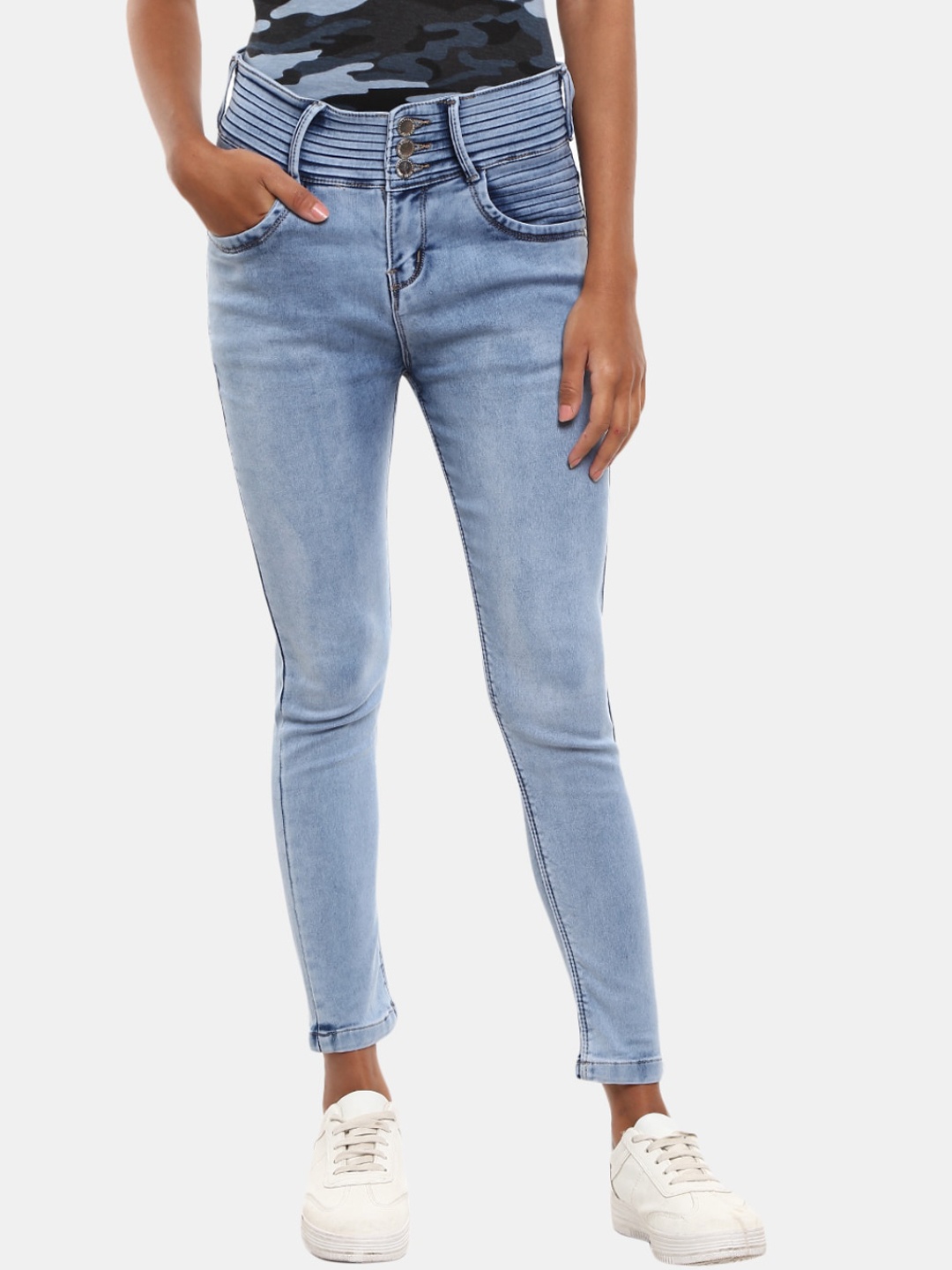 

V-Mart Women Blue Classic Heavy Fade Jeans