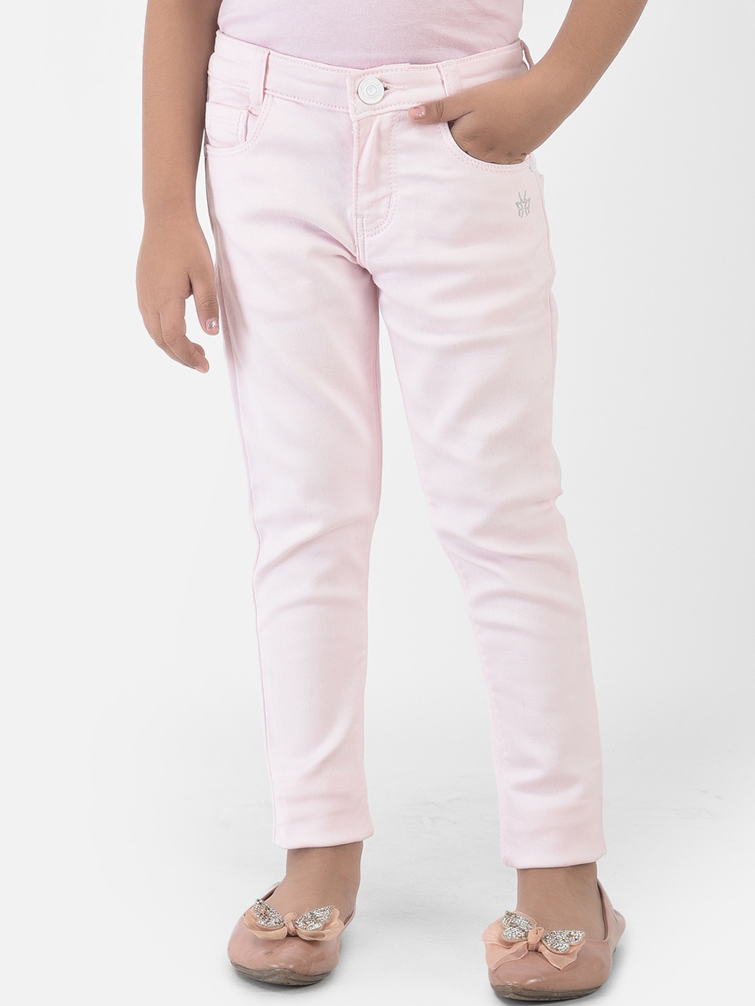 

Crimsoune Club Girls Pink Urban Slim Fit Stretchable Jeans