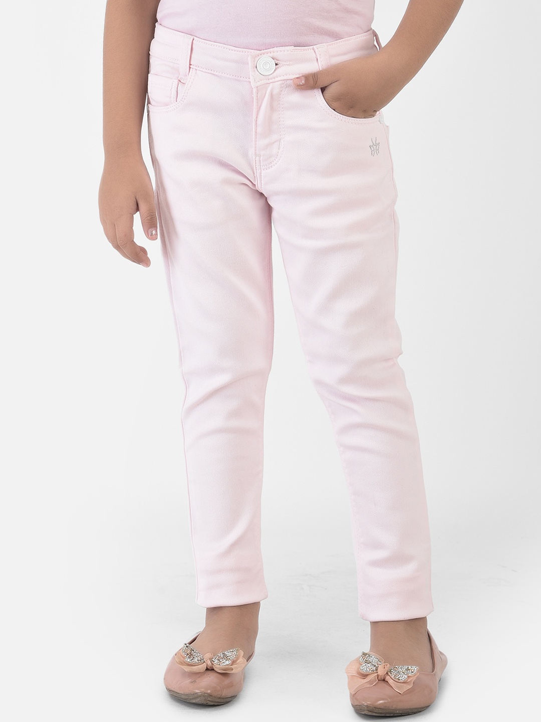 

Crimsoune Club Girls Pink Urban Slim Fit Stretchable Jeans