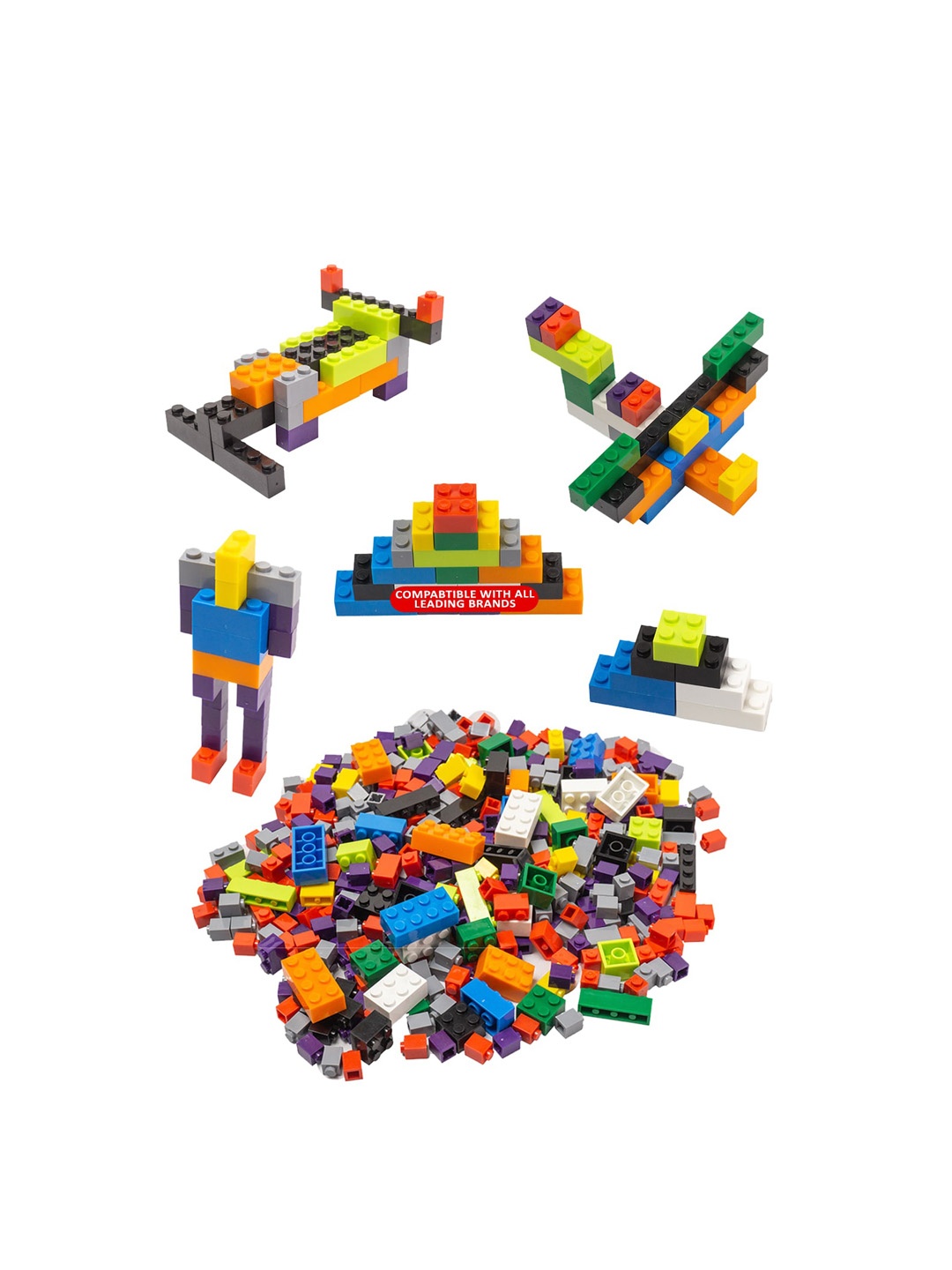 

WEMBLEY Kids Multi-Coloured Brick Set Construction Toys