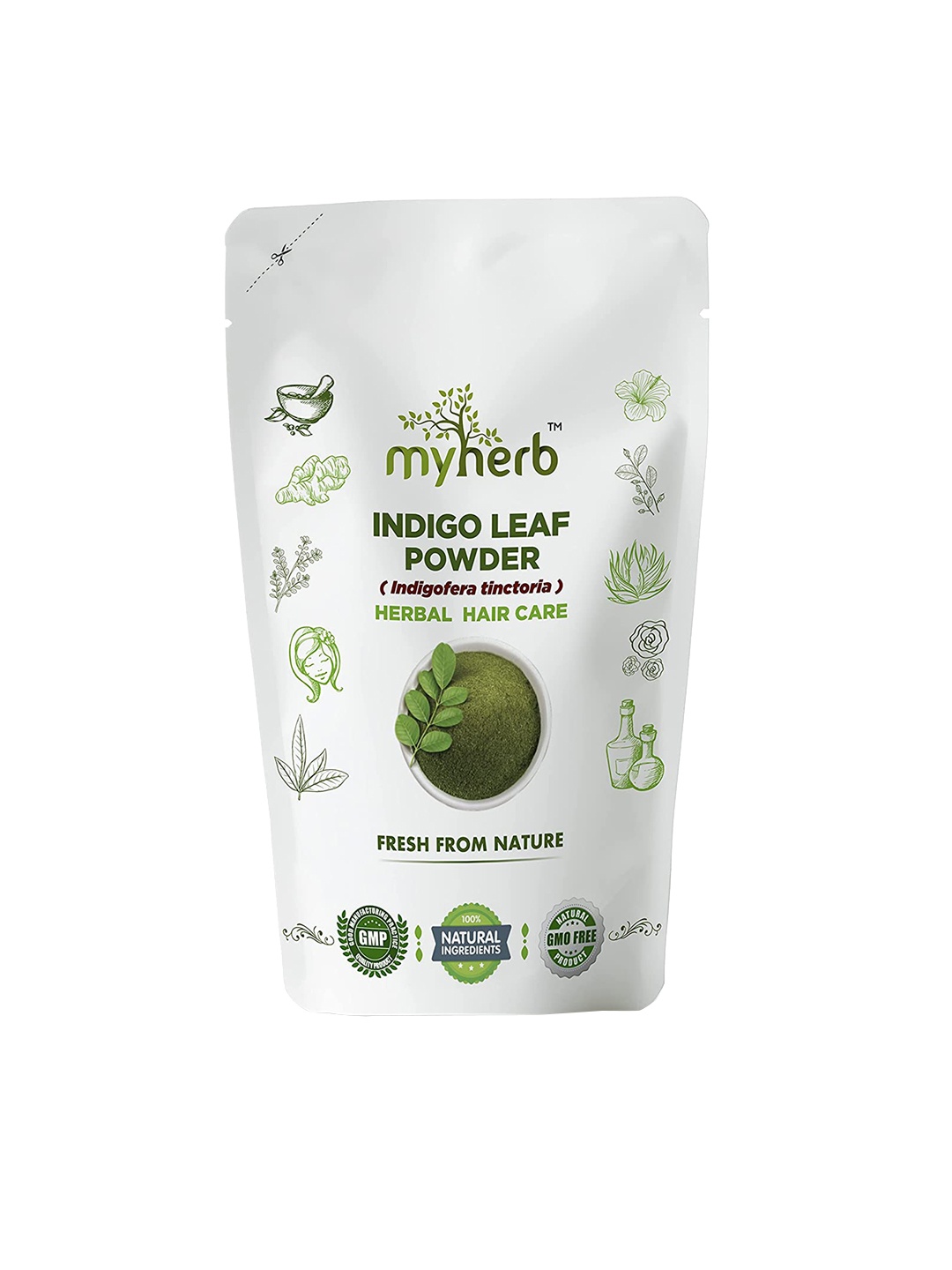 

MYHERB 100% Natural Indigo Herbal Hair Care Powder - 227g, Green