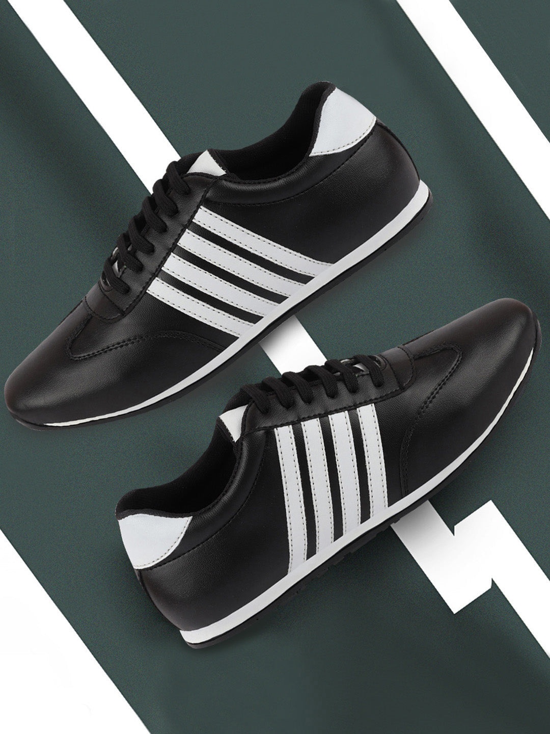 

FAUSTO Men Black Colourblocked PU Driving Shoes