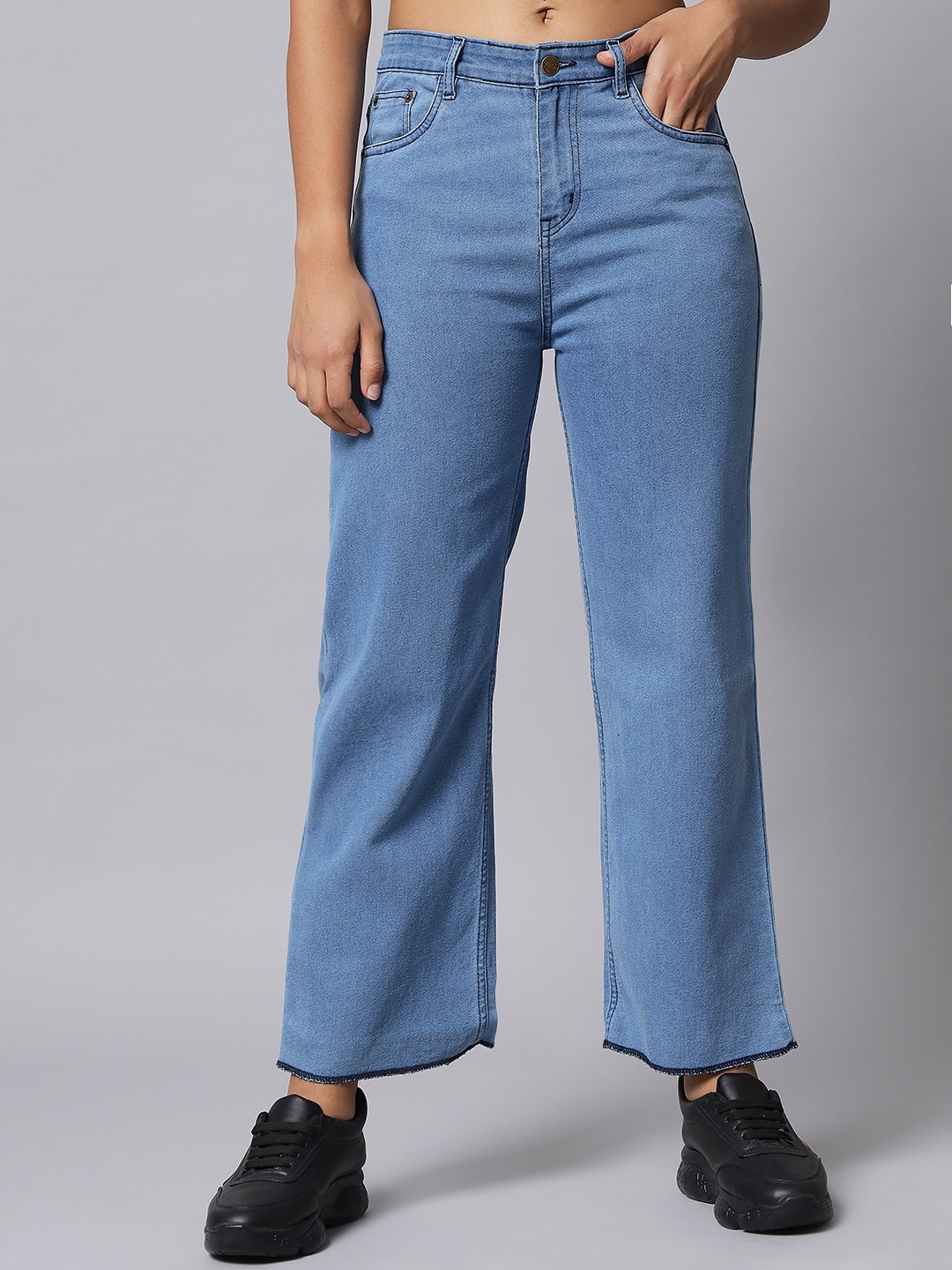 

Q-rious Women Blue Flared High-Rise Stretchable Jeans