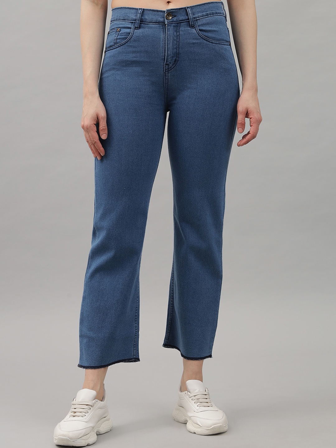 

Q-rious Women Blue Flared High-Rise Stretchable Jeans
