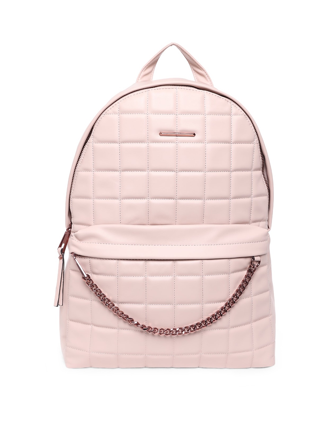 

ALDO Women Light Pink Backpack With Removable hanging Chain Detailing