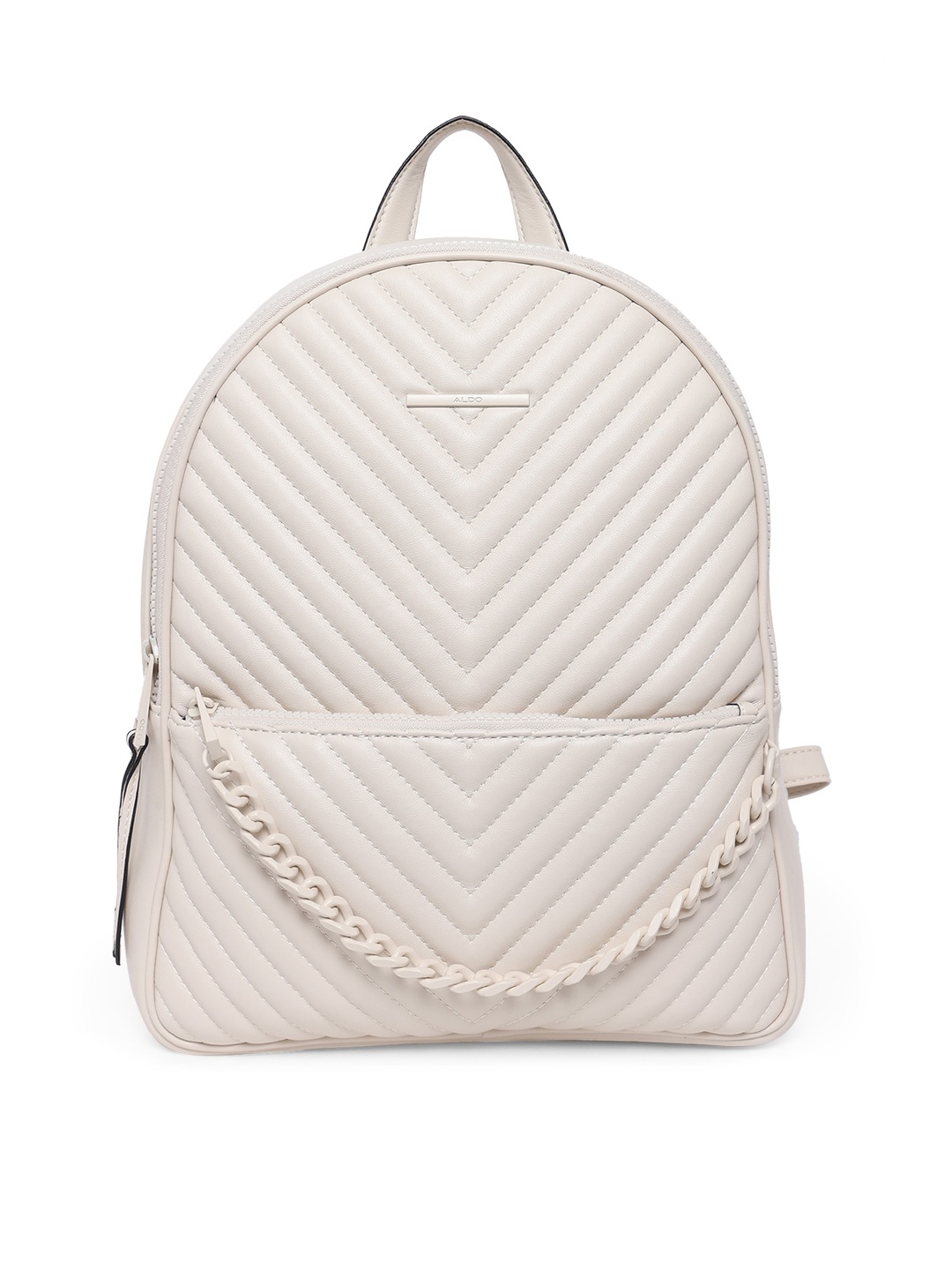 

ALDO Women White Textured Backpack