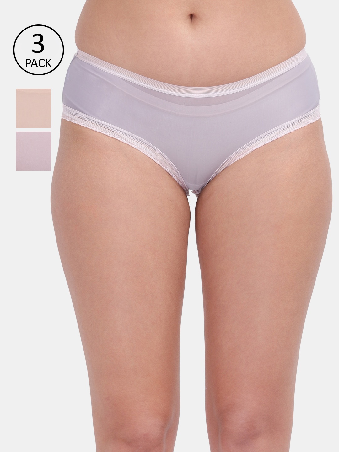 

Amour Secret Women Pack Of 3 Solid Hipster Briefs, Lavender