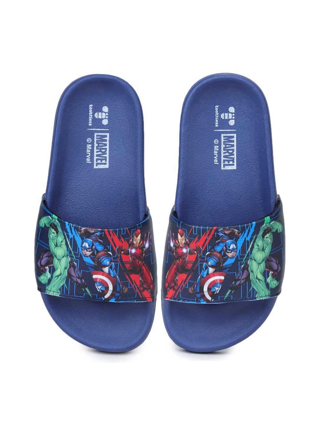 

toothless Boys Blue Printed Marvel Avengers Sliders