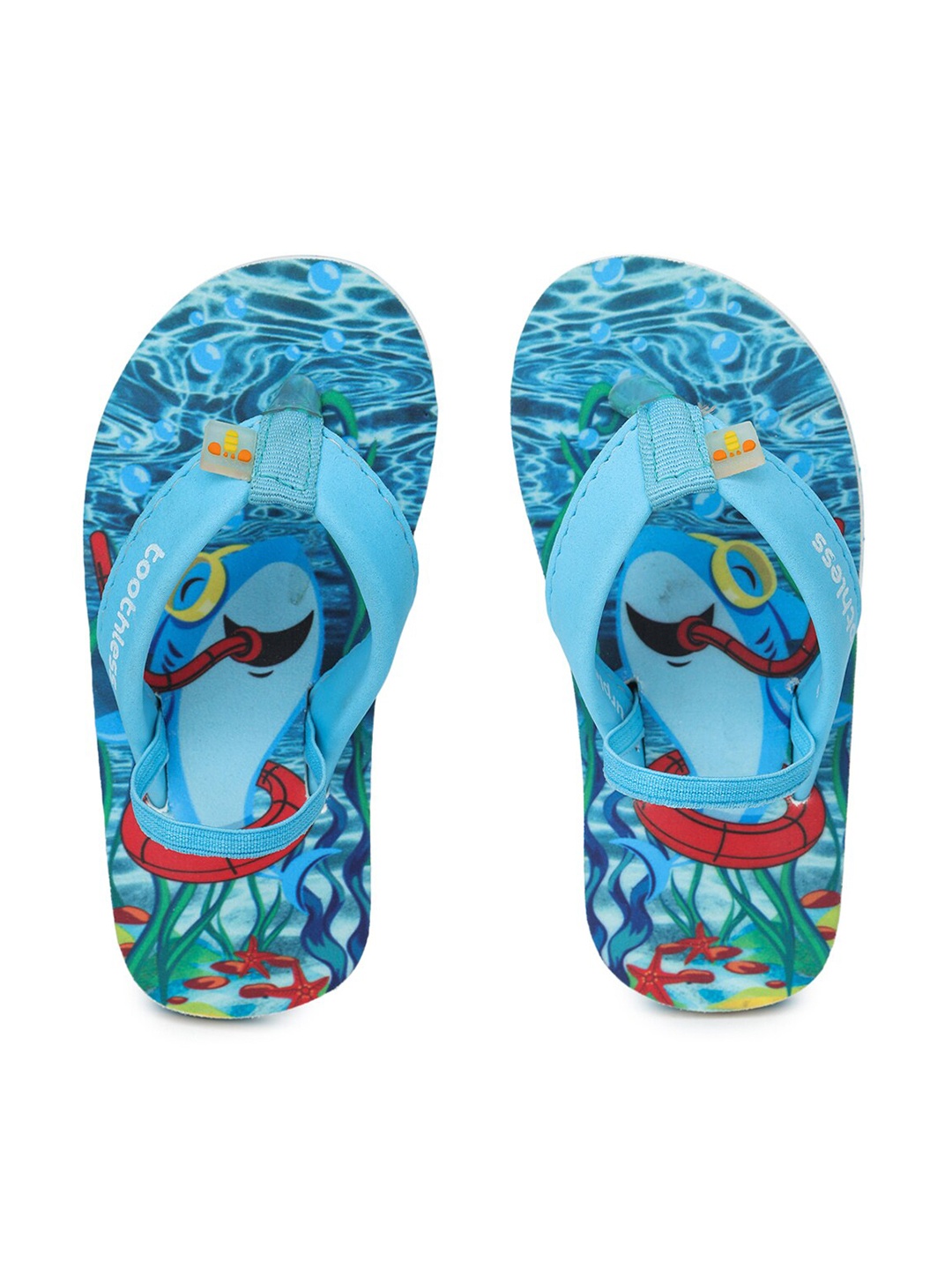 

toothless Boys Blue & Red Printed Rubber Thong Flip-Flops