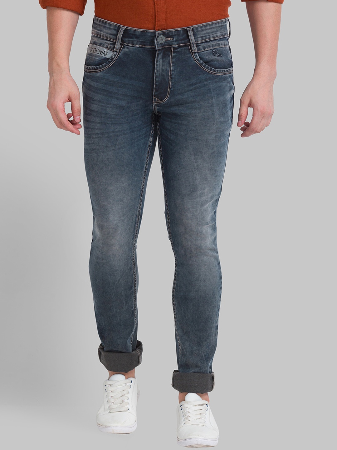 

Parx Men Blue Tapered Fit Heavy Fade Jeans