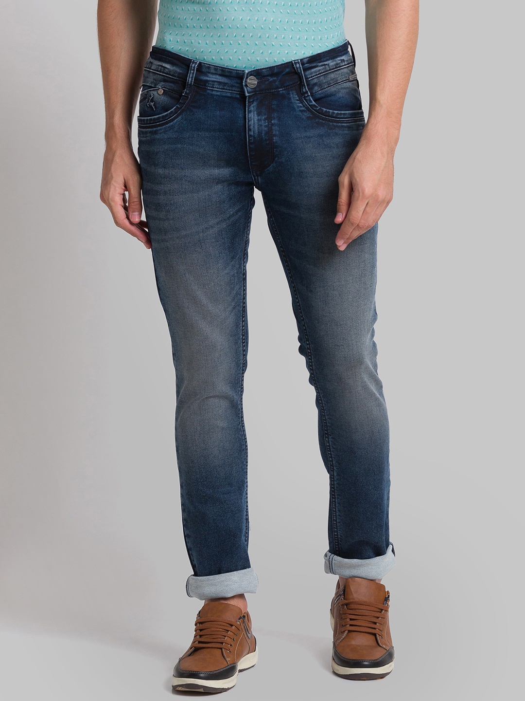 

Parx Men Blue Tapered Fit Heavy Fade Jeans