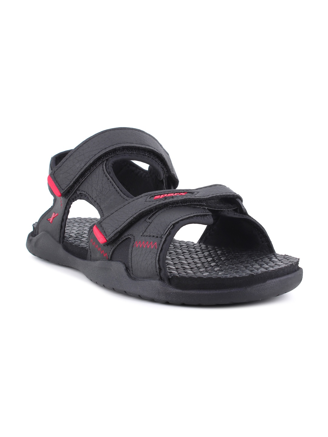 

Sparx Men Black & Red Solid Sports Floater Sandals
