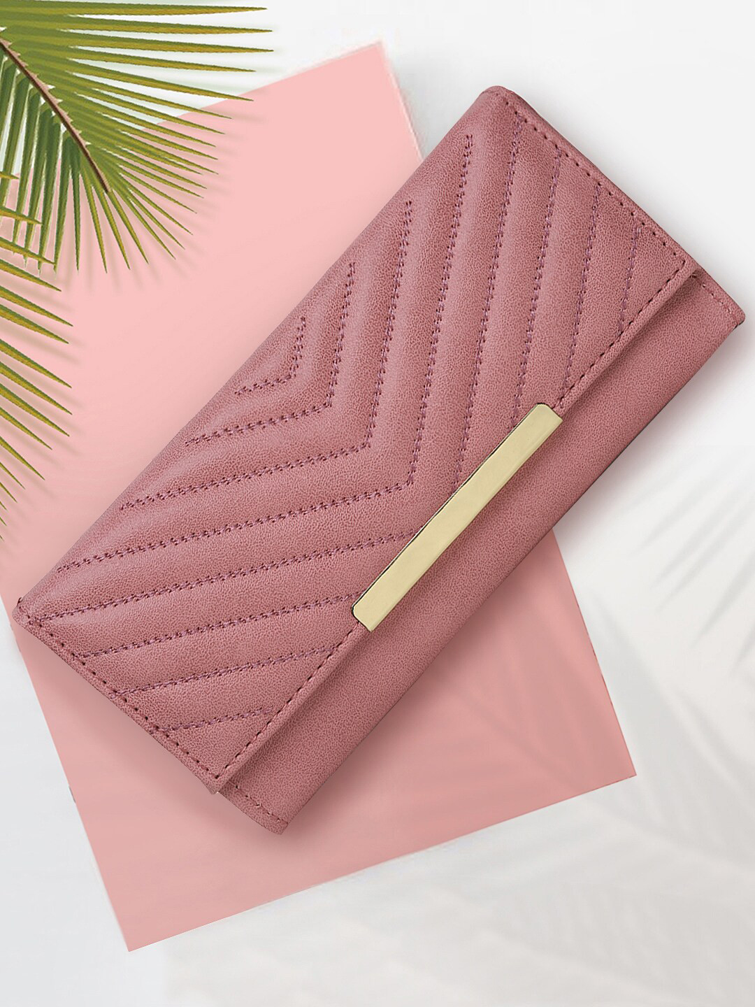 

Apsis Women Pink & Black Two Fold Wallet