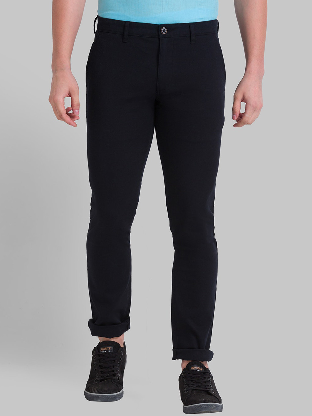 

Parx Men Black Tapered Fit Trousers