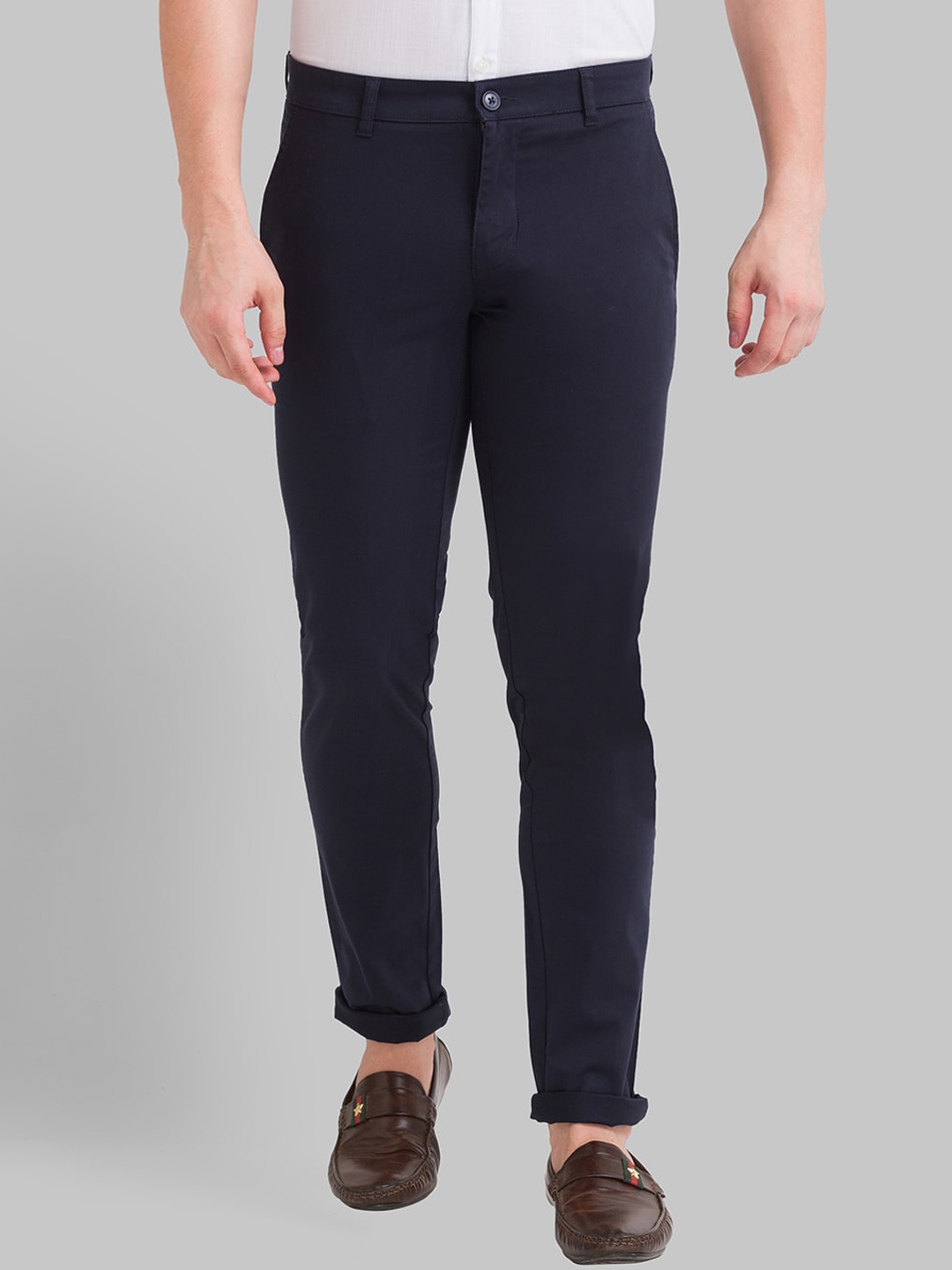 

Parx Men Blue Tapered Fit Trousers