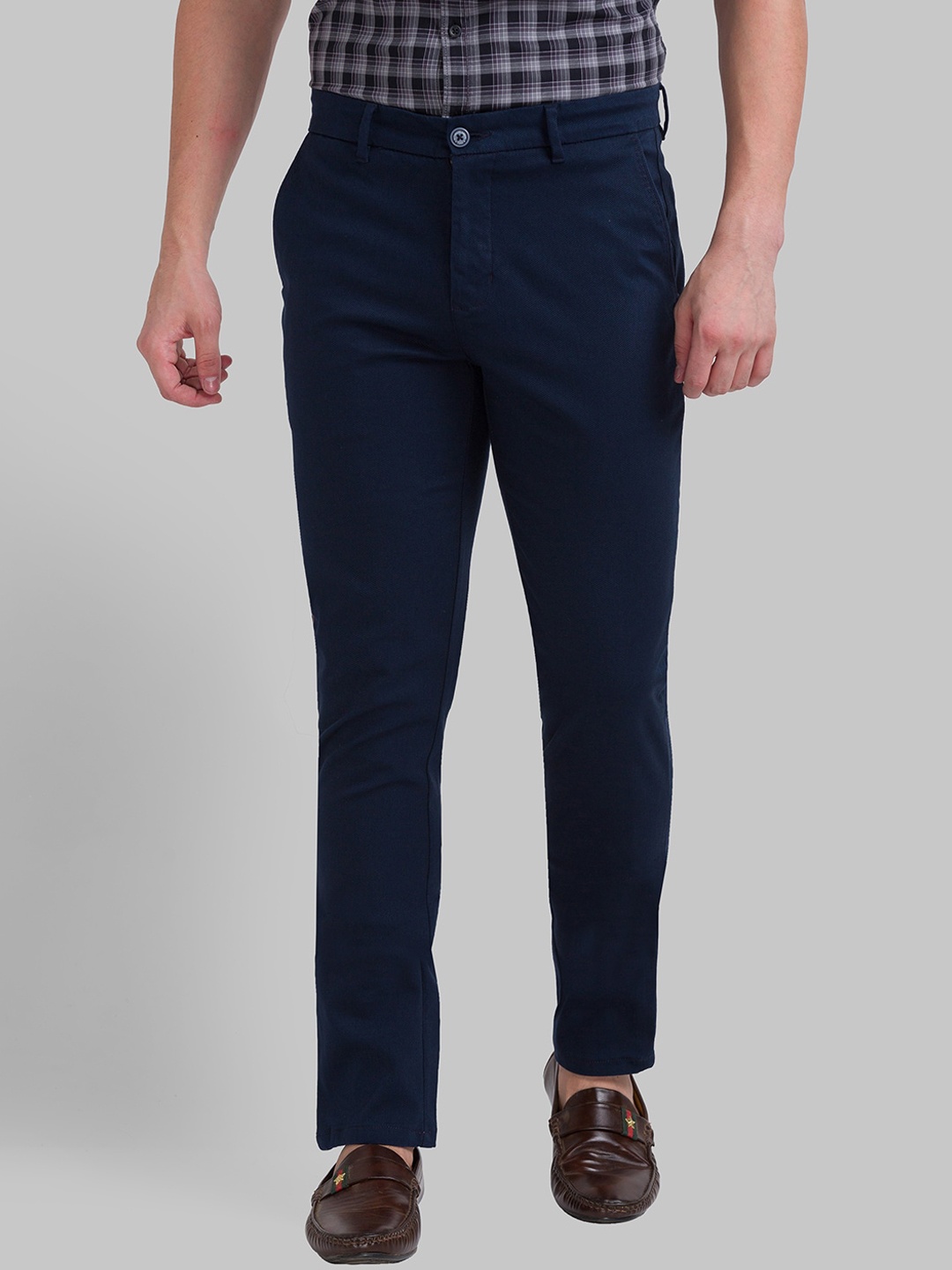 

Parx Men Blue Slim Fit Trousers